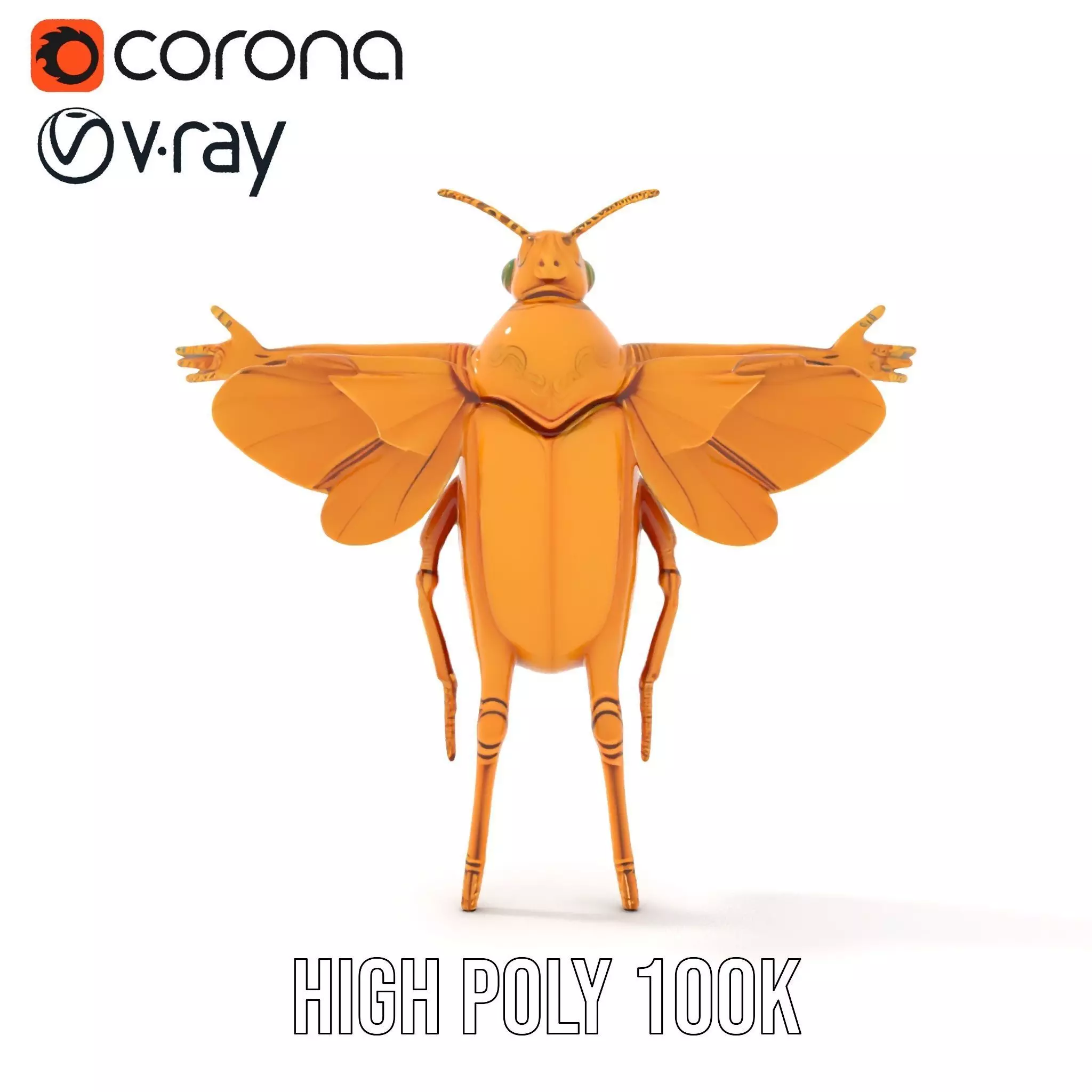 Golden Beetle Fantasy model pack Low-poly 3D model_23