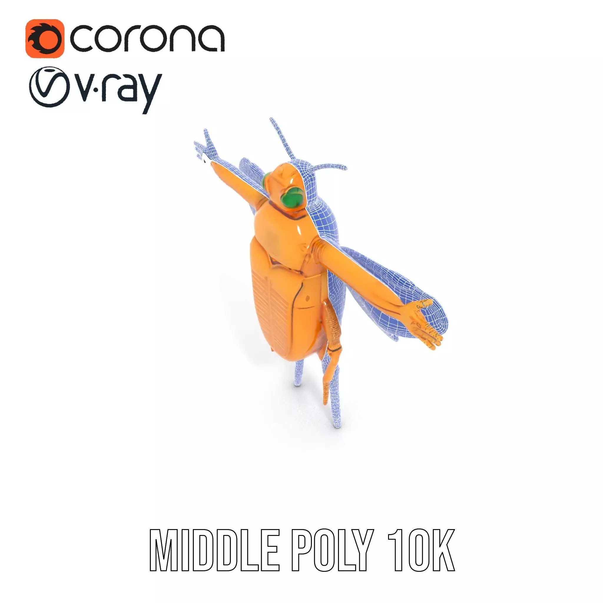 Golden Beetle Fantasy model pack Low-poly 3D model_21