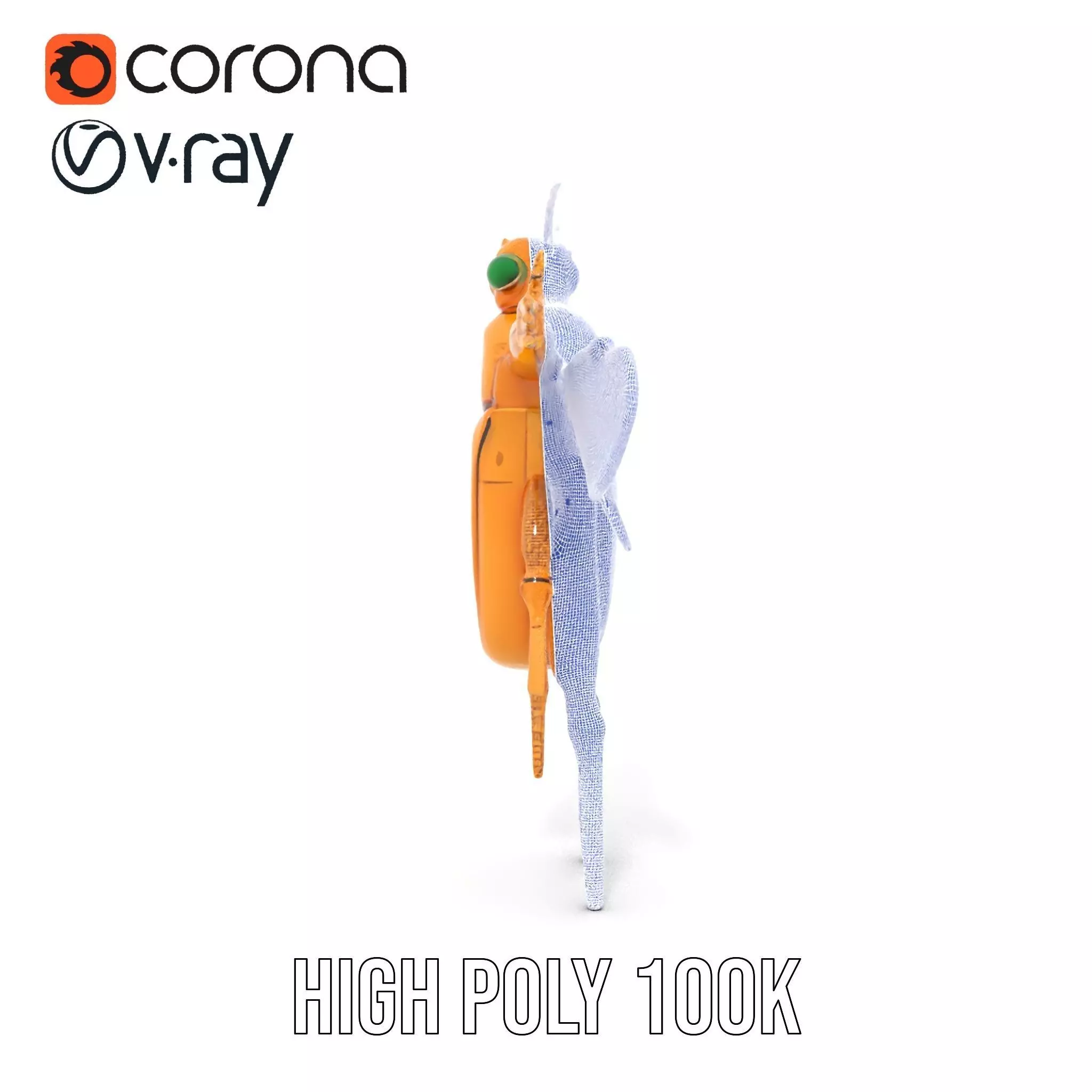 Golden Beetle Fantasy model pack Low-poly 3D model_33