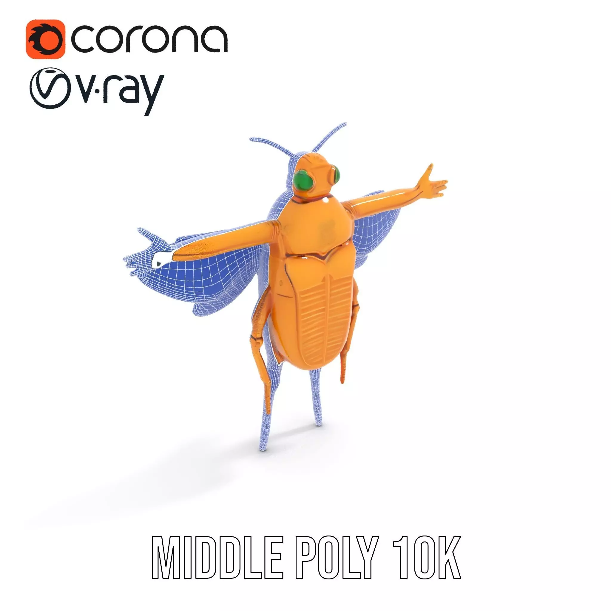 Golden Beetle Fantasy model pack Low-poly 3D model_19