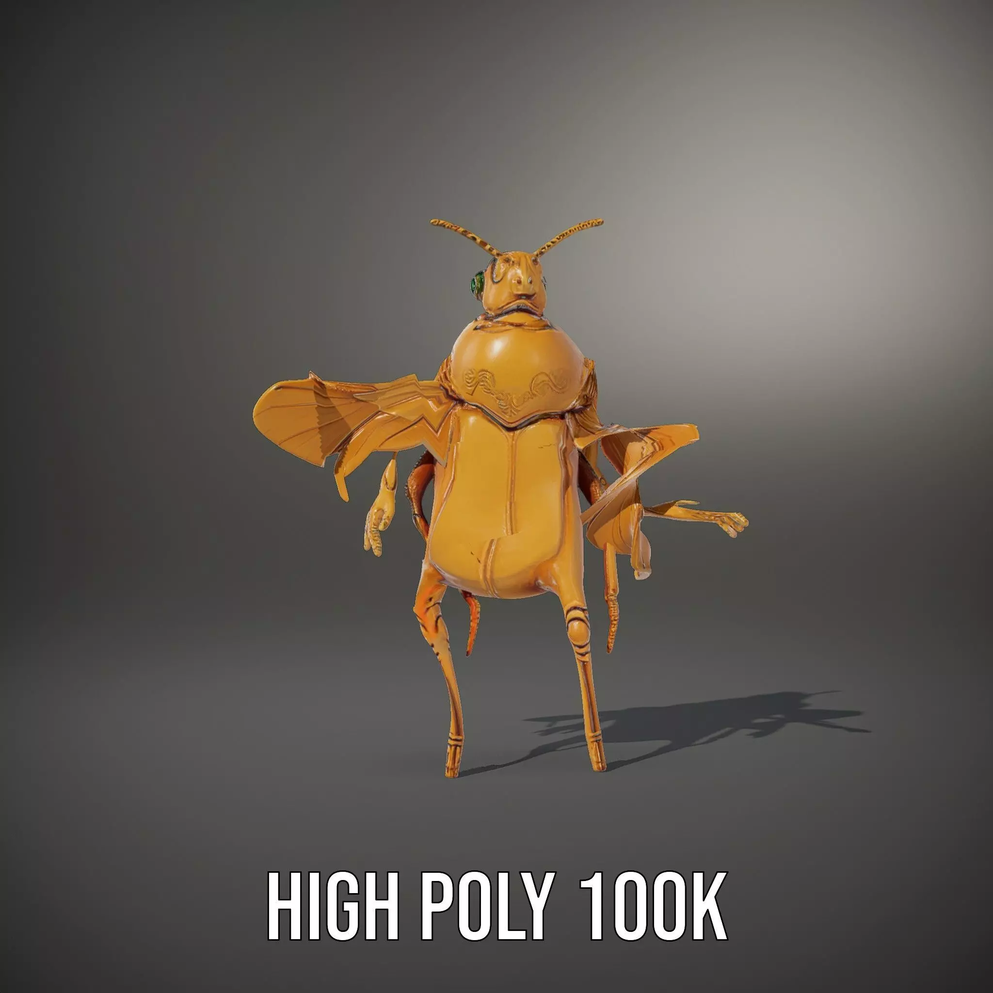 Golden Beetle Fantasy model pack Low-poly 3D model_8
