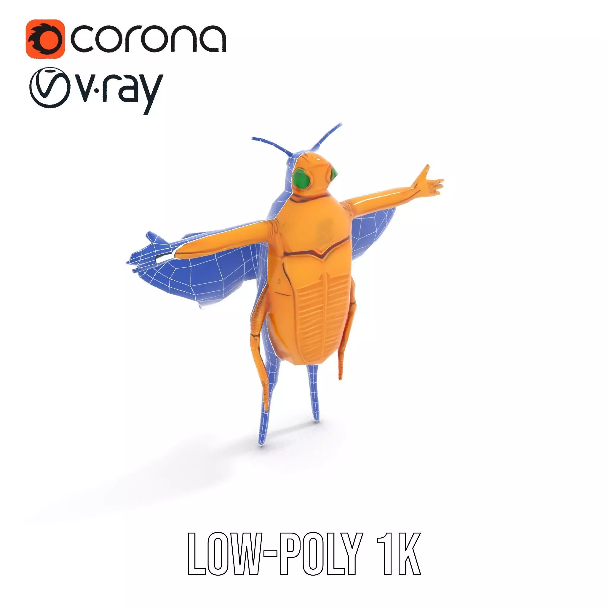 Golden Beetle Fantasy model pack Low-poly 3D model_25