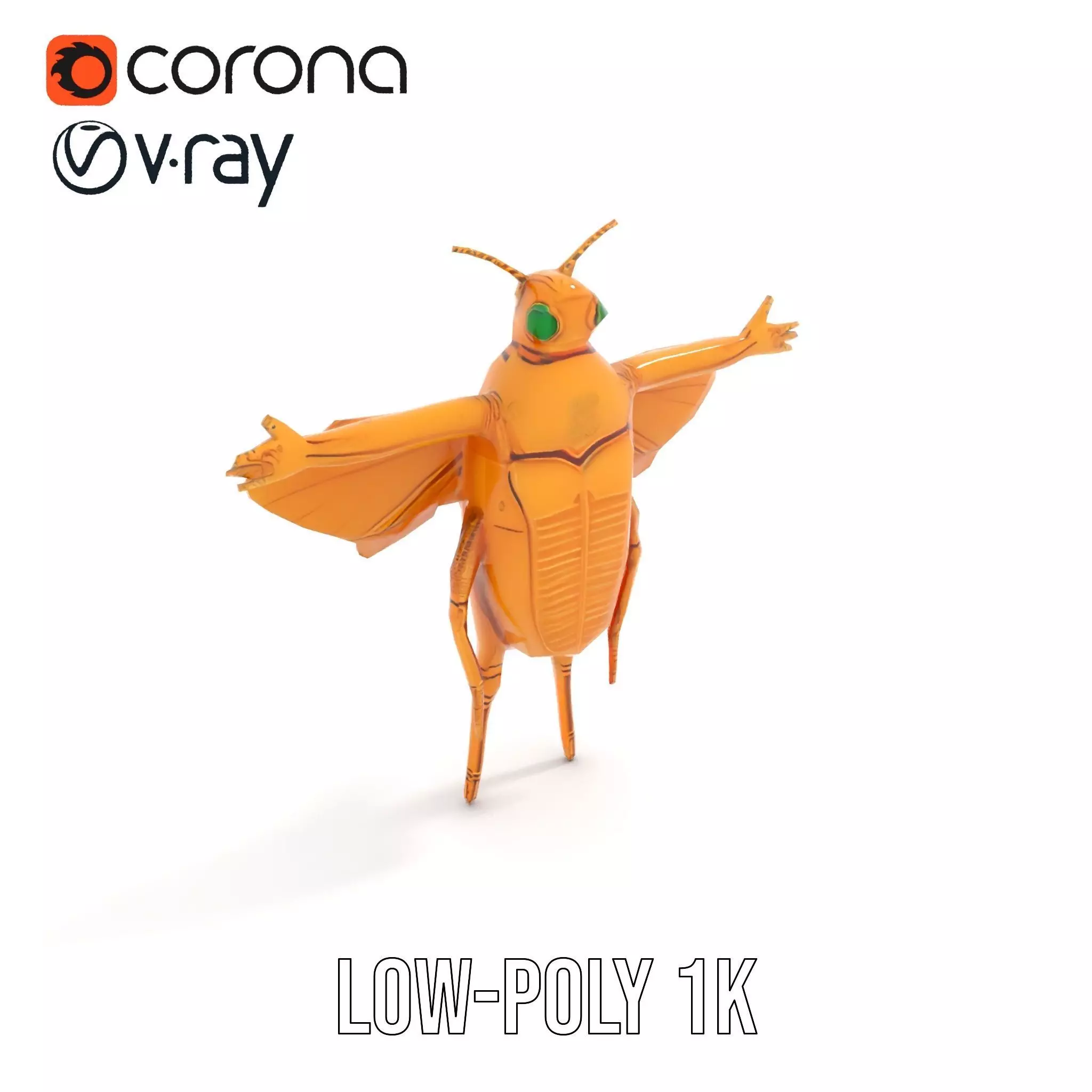 Golden Beetle Fantasy model pack Low-poly 3D model_12