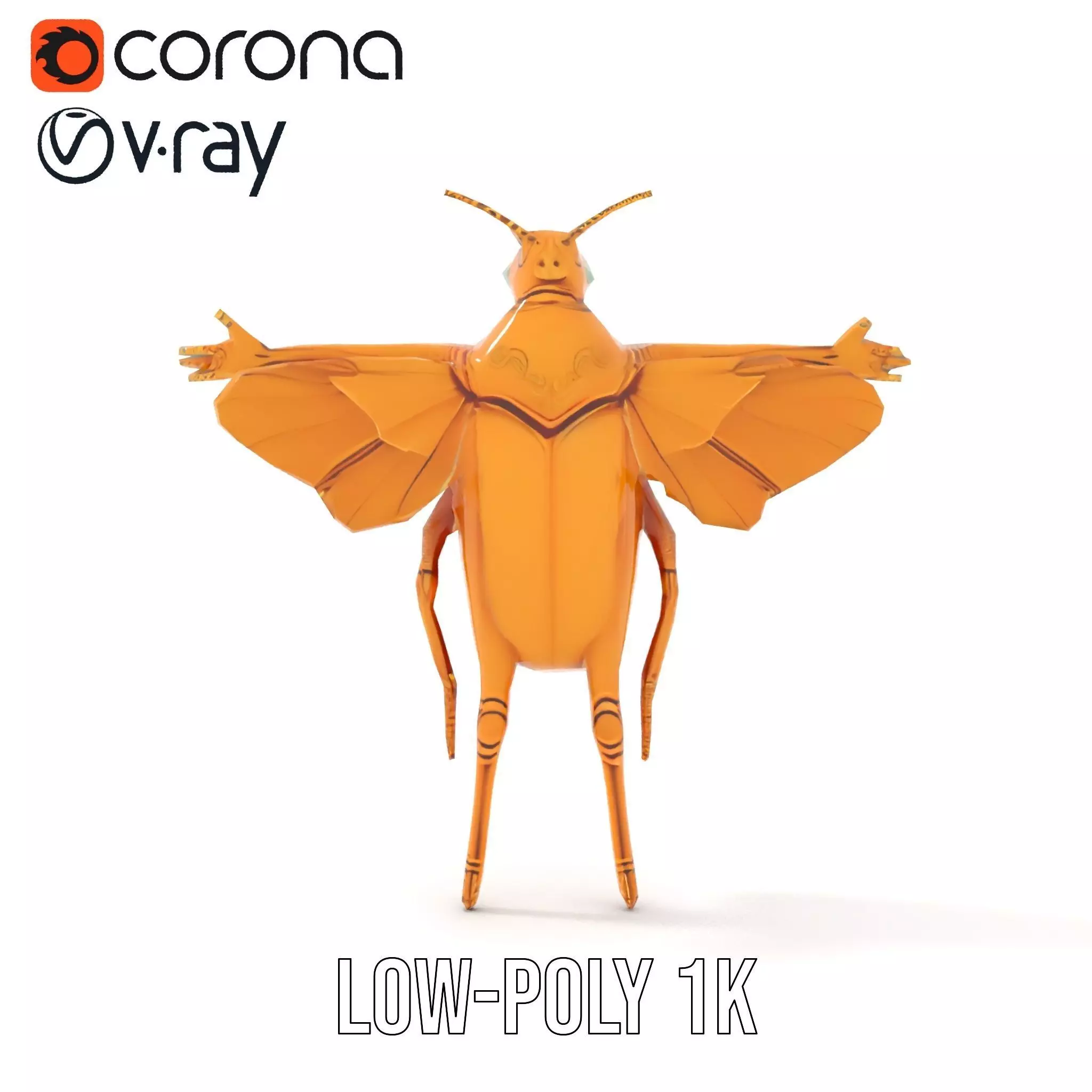 Golden Beetle Fantasy model pack Low-poly 3D model_17