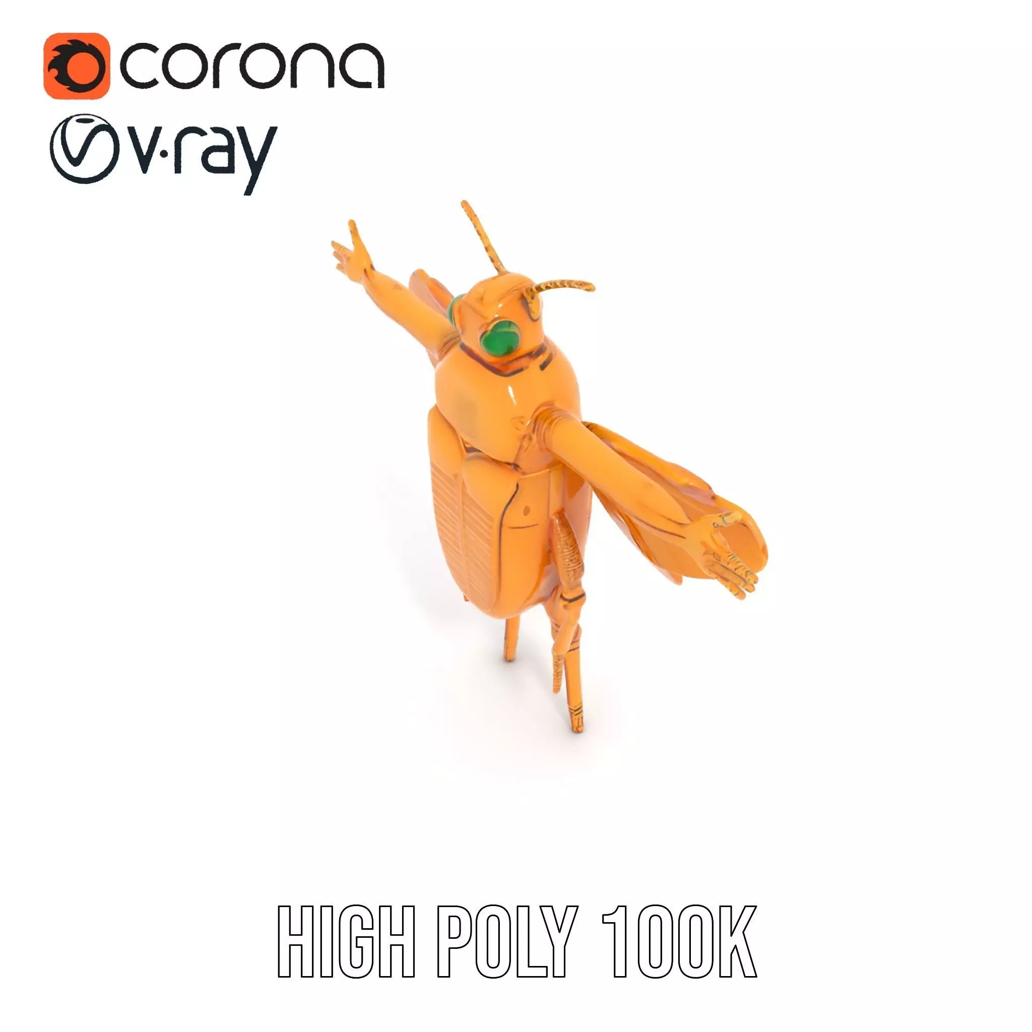 Golden Beetle Fantasy model pack Low-poly 3D model_18