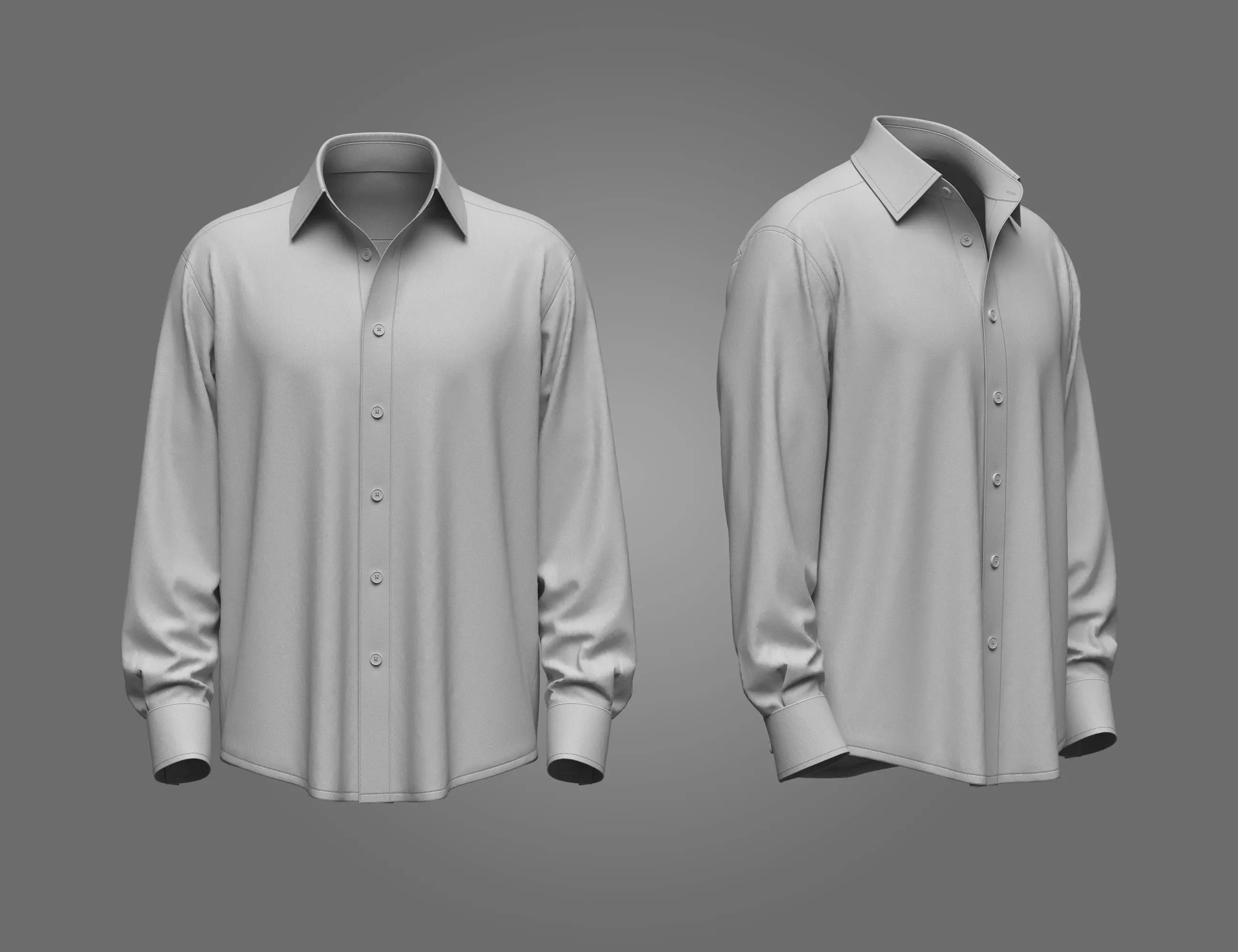 Mens Oversized Shirt 3D model