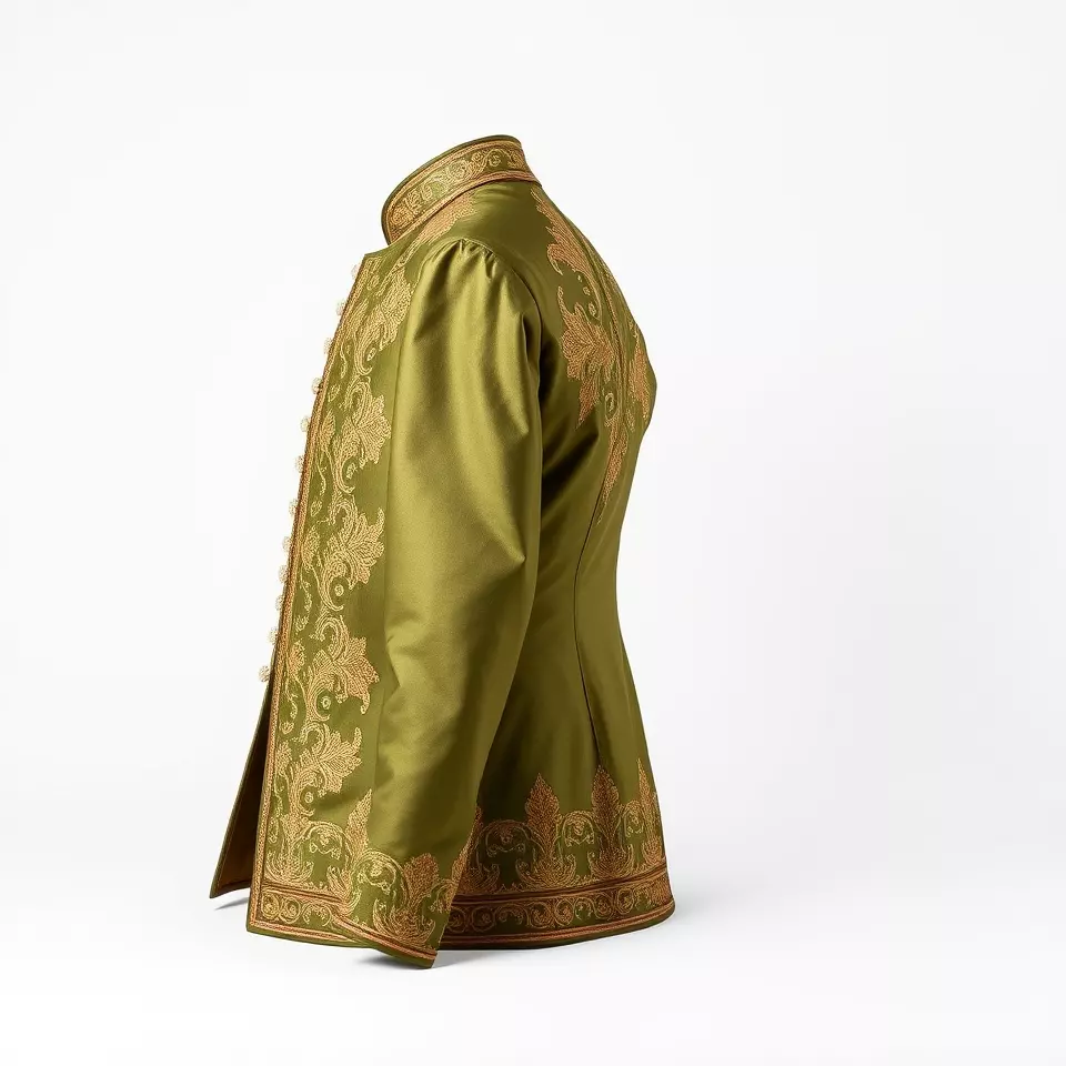 Elegant Olive Sherwani model pack Low-poly 3D model_2