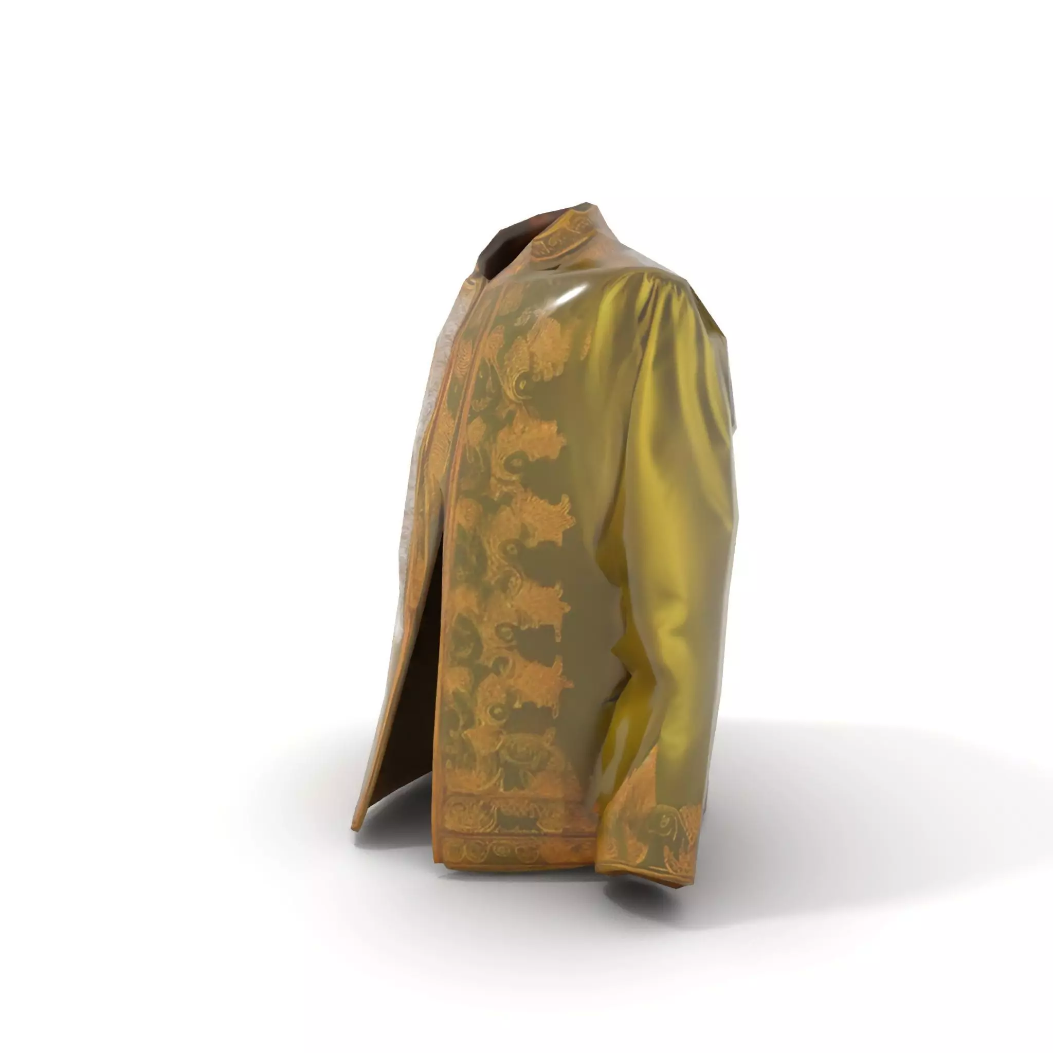 Elegant Olive Sherwani model pack Low-poly 3D model_9