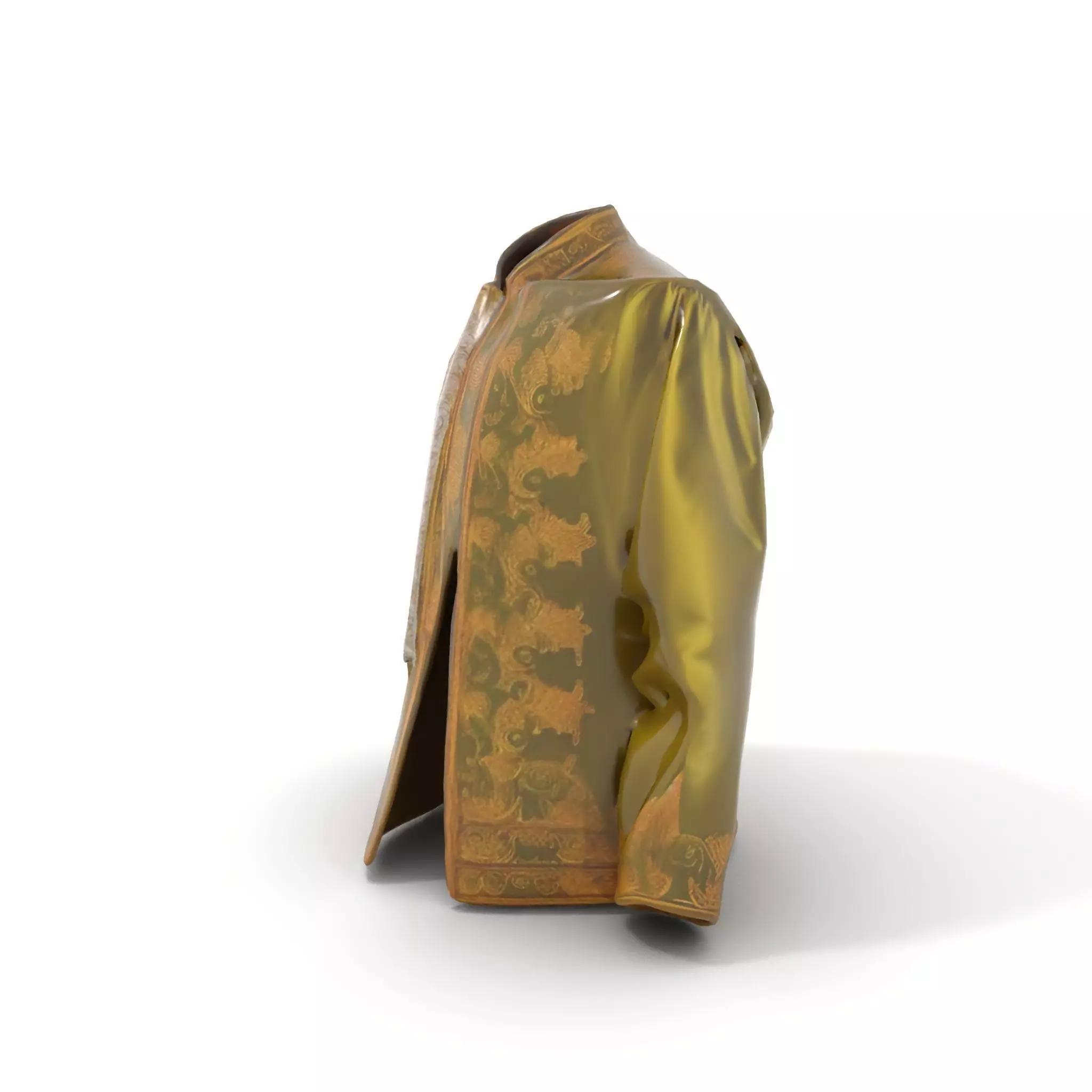 Elegant Olive Sherwani model pack Low-poly 3D model_11