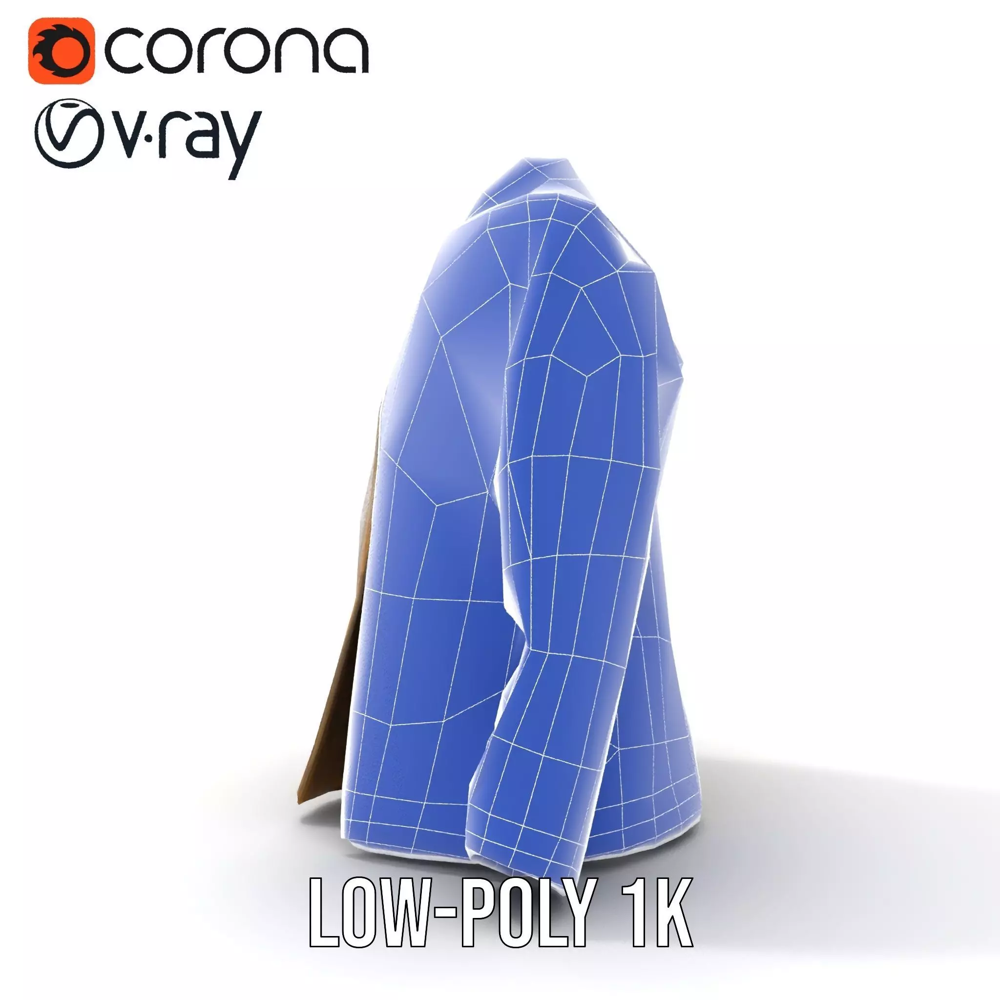 Elegant Olive Sherwani model pack Low-poly 3D model_30