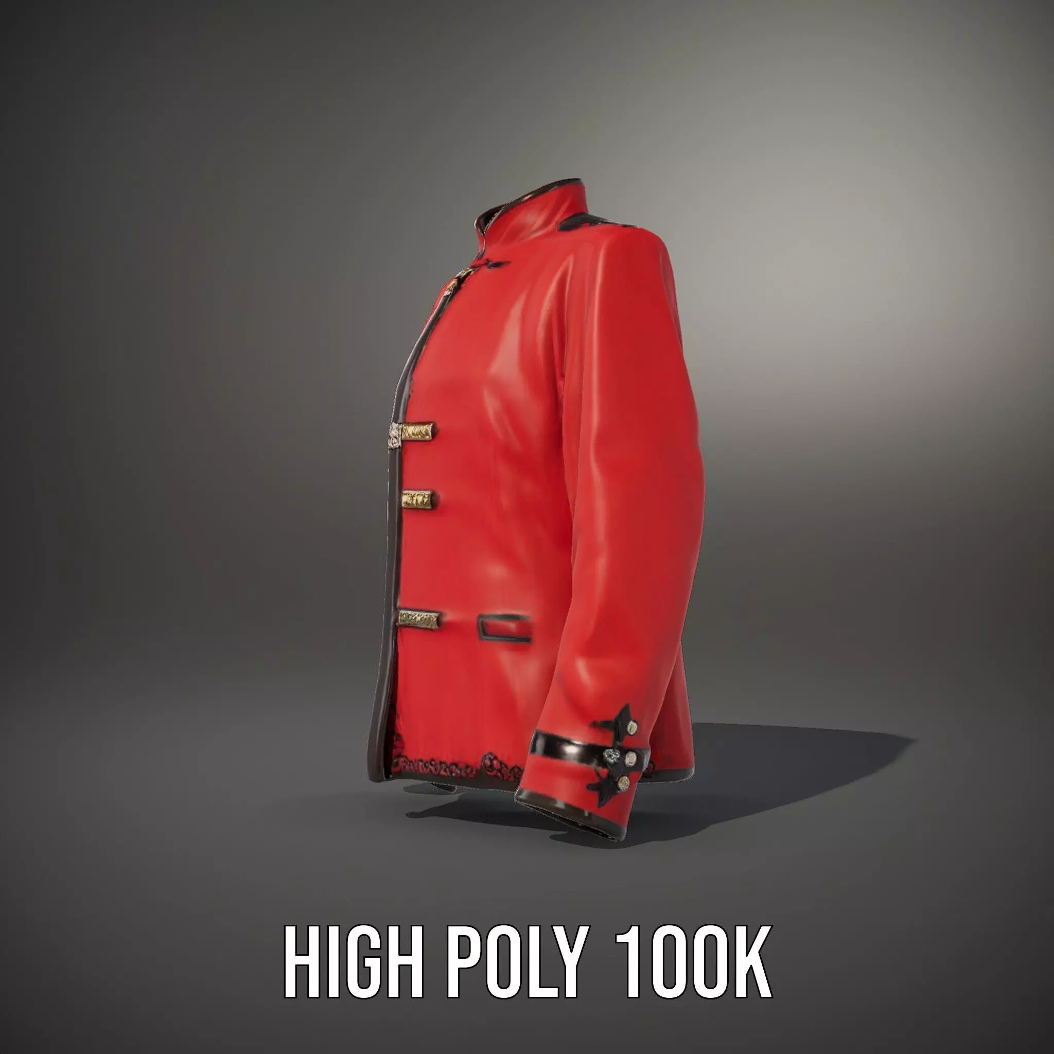 Classic Red Jacket model pack Low-poly 3D model_12