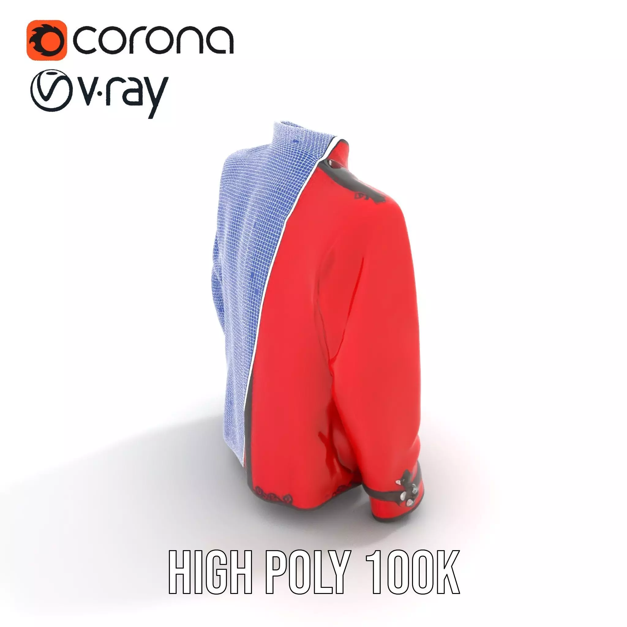 Classic Red Jacket model pack Low-poly 3D model_23