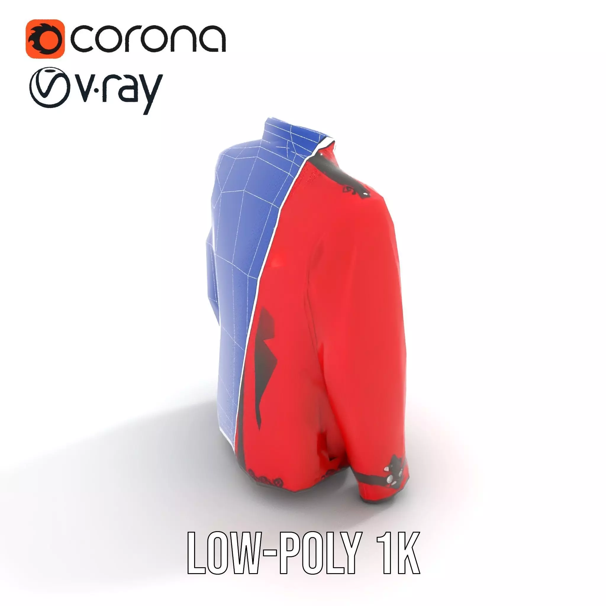 Classic Red Jacket model pack Low-poly 3D model_8