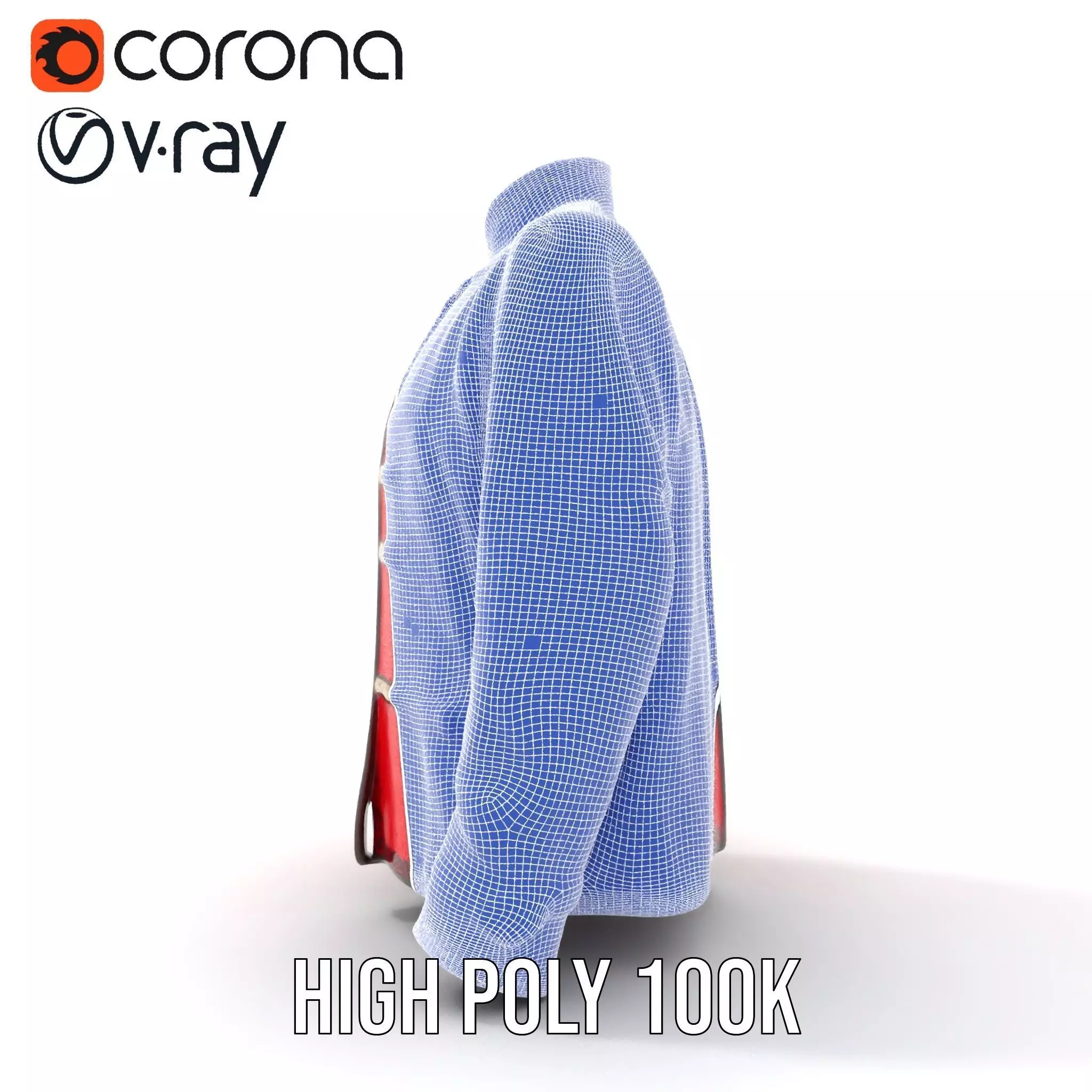 Classic Red Jacket model pack Low-poly 3D model_33