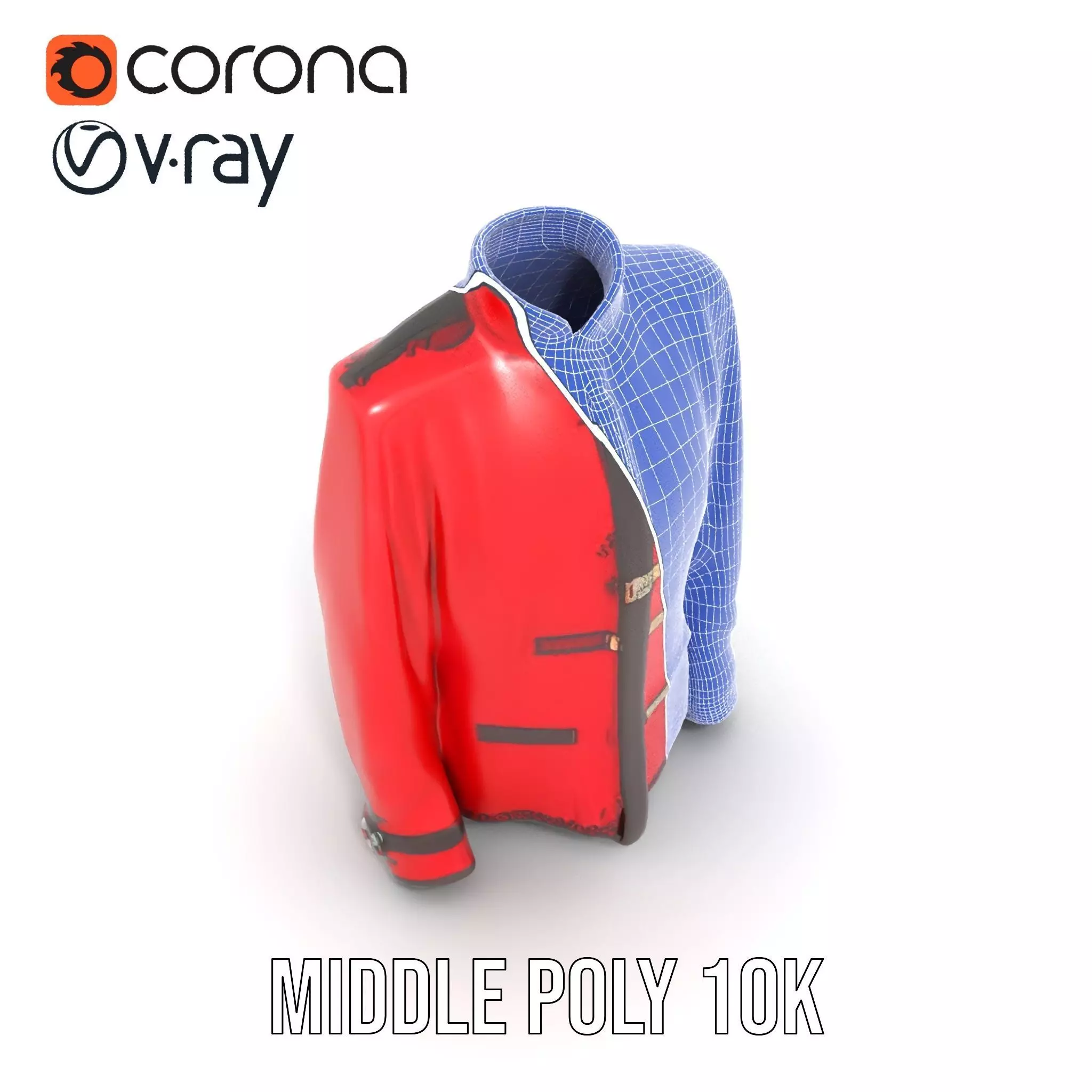 Classic Red Jacket model pack Low-poly 3D model_26