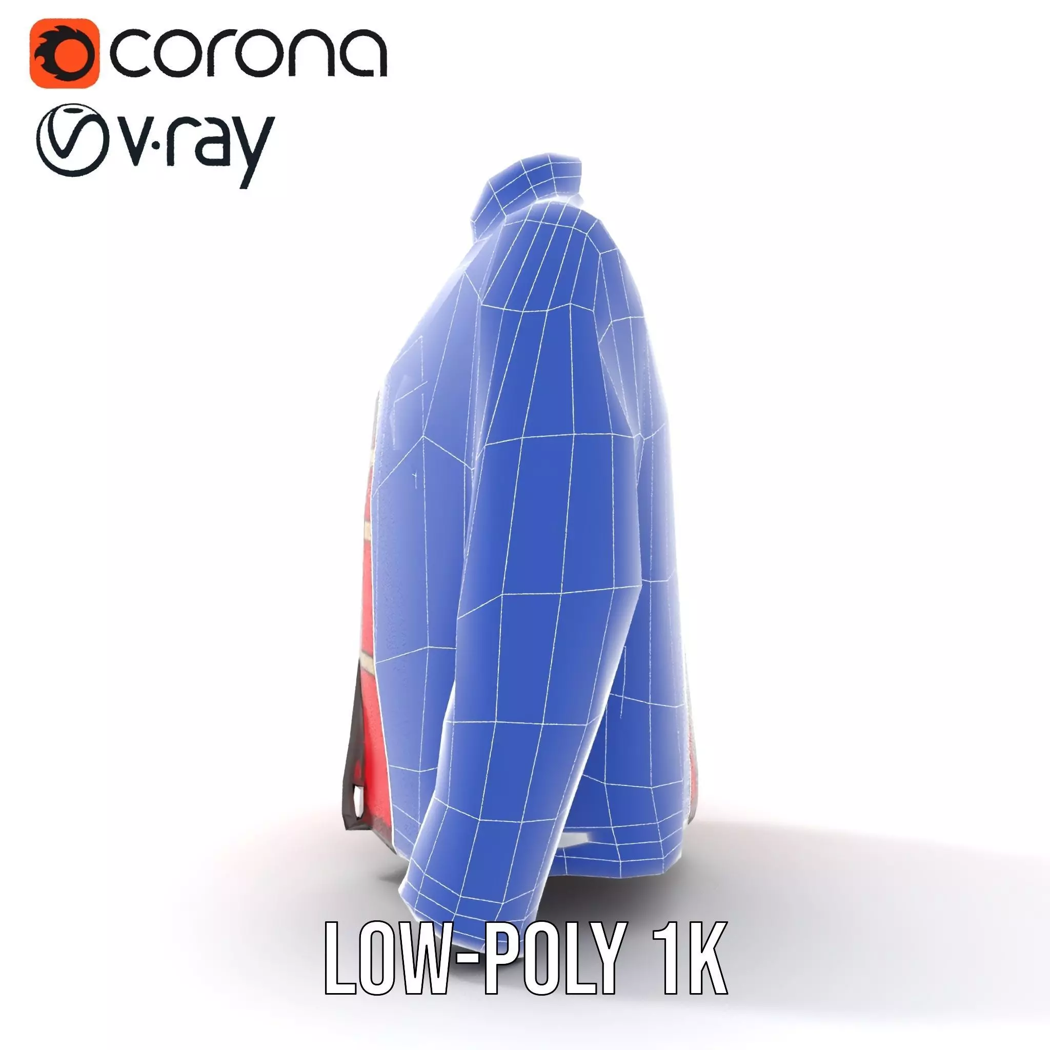 Classic Red Jacket model pack Low-poly 3D model_11