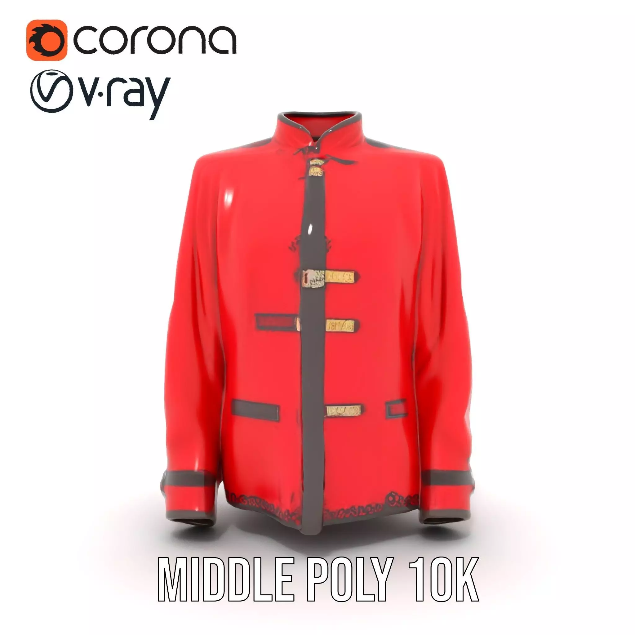 Classic Red Jacket model pack Low-poly 3D model_15