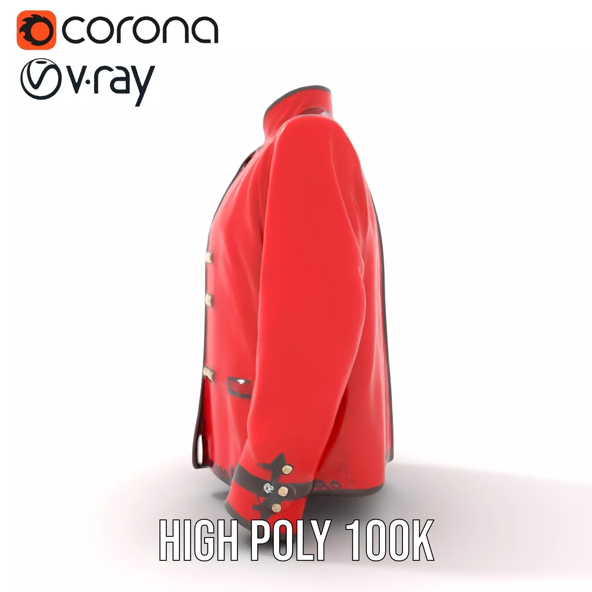 Classic Red Jacket model pack Low-poly 3D model_28