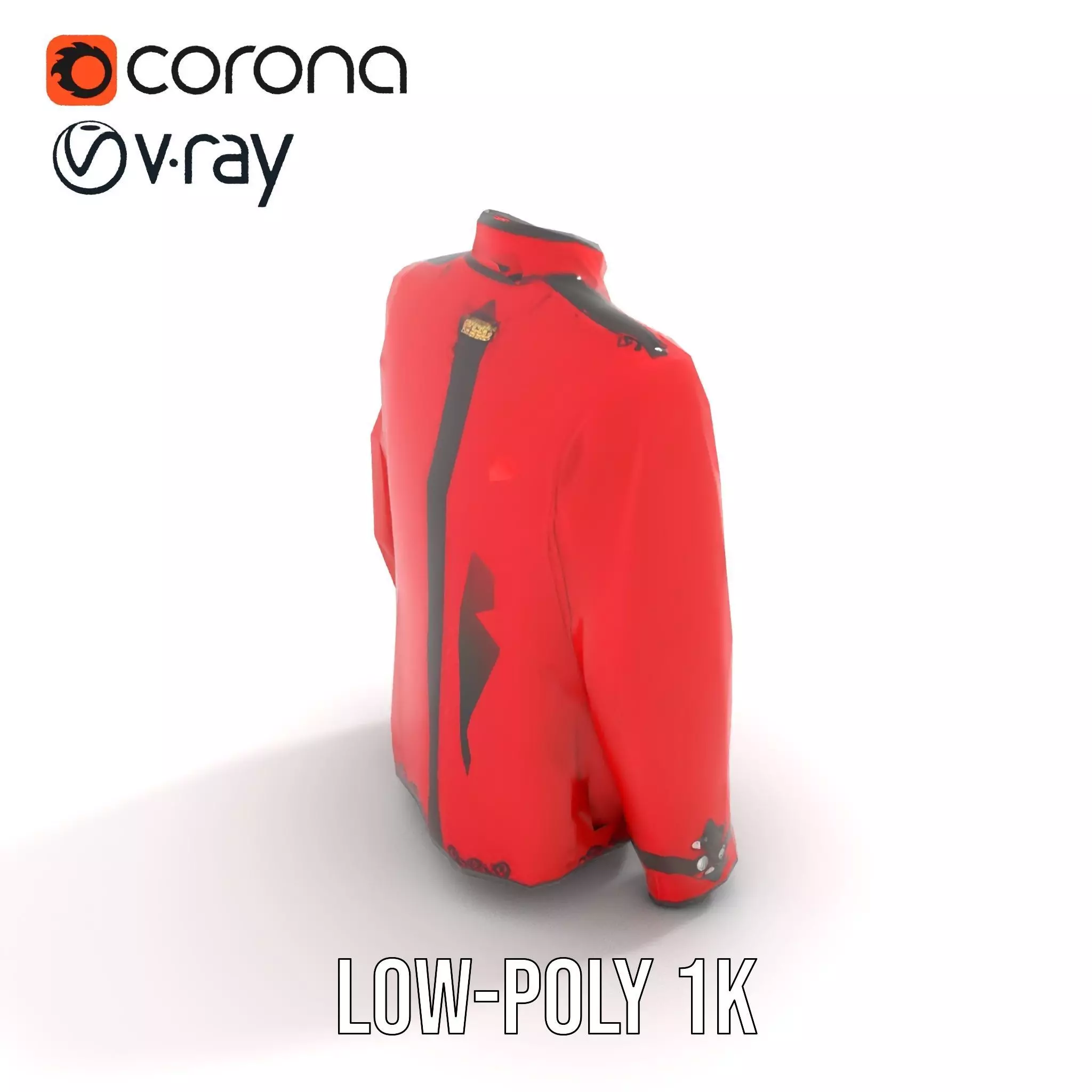 Classic Red Jacket model pack Low-poly 3D model_7