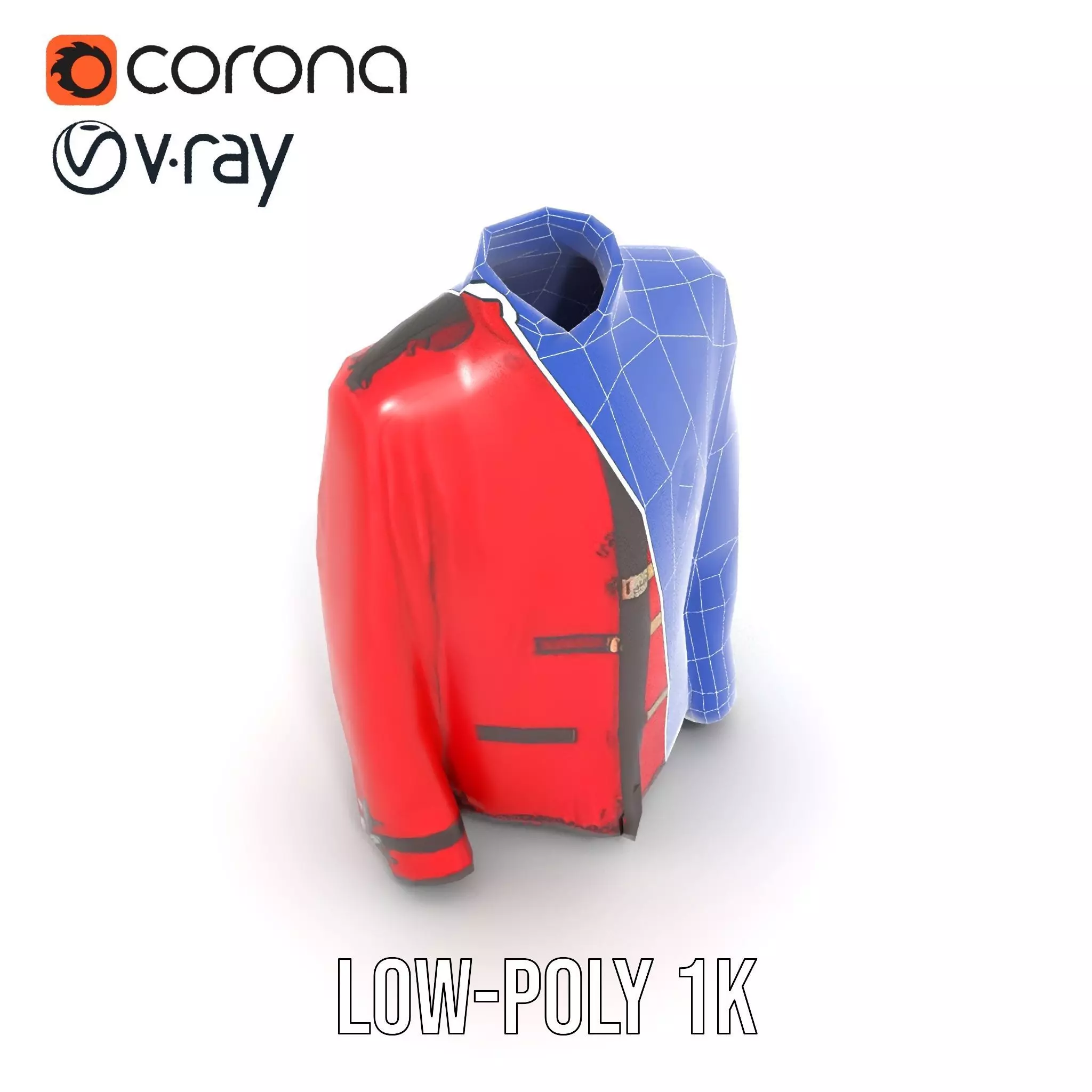 Classic Red Jacket model pack Low-poly 3D model_27