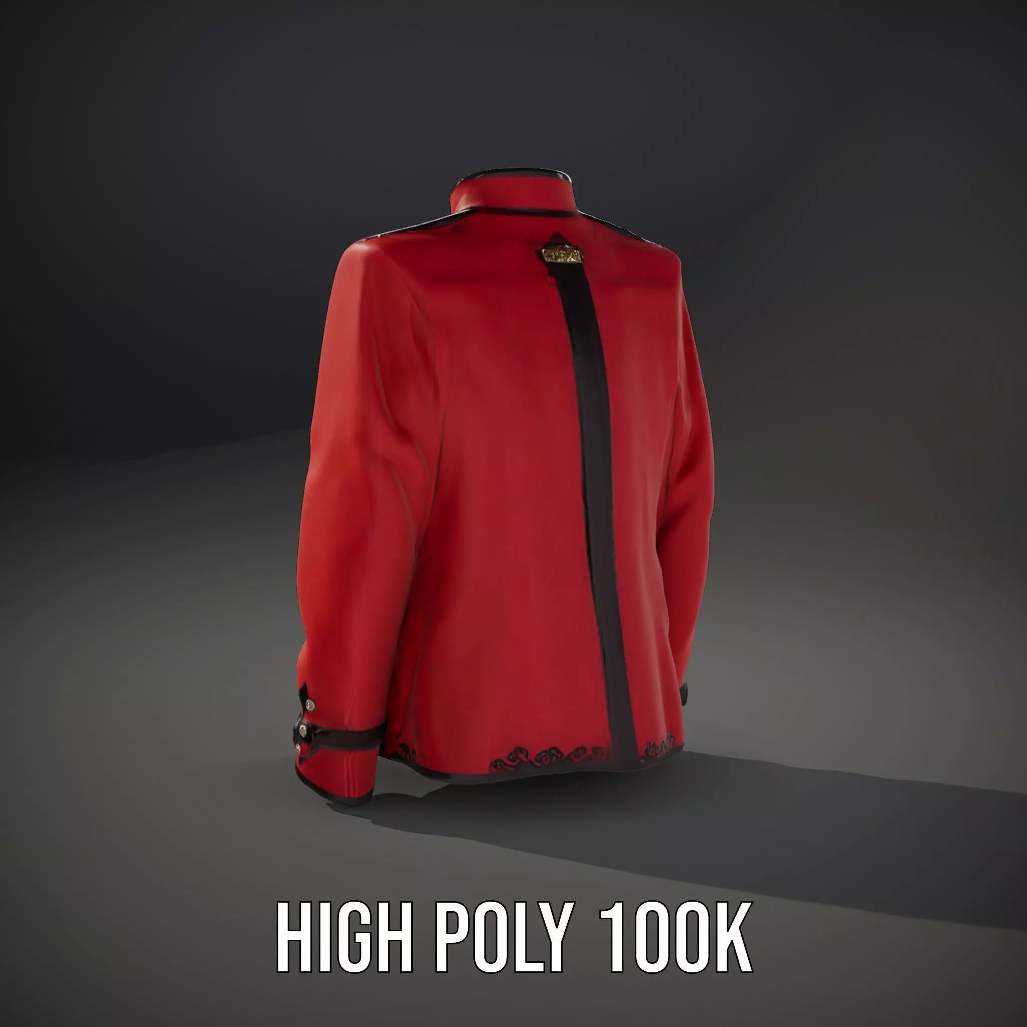Classic Red Jacket model pack Low-poly 3D model_9