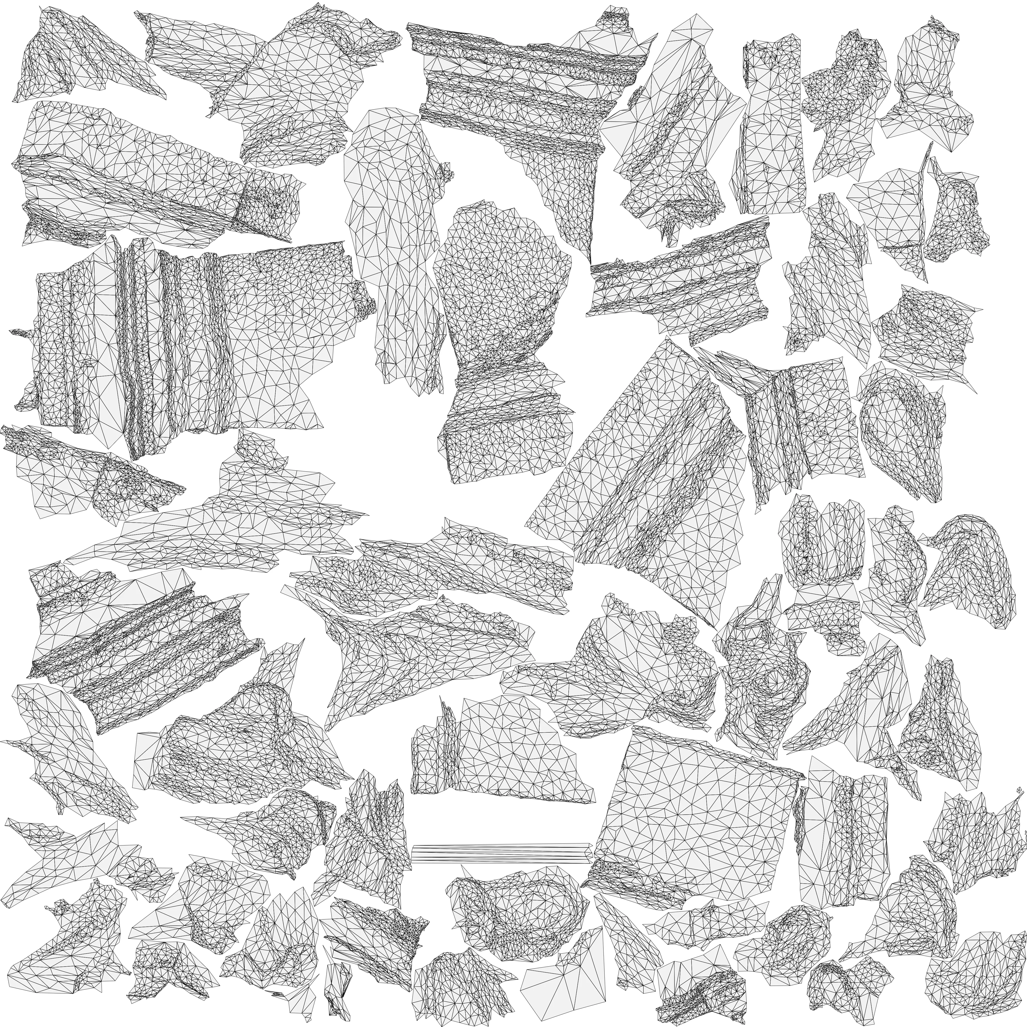 Saint Warrior Statue Low-poly 3D model_16