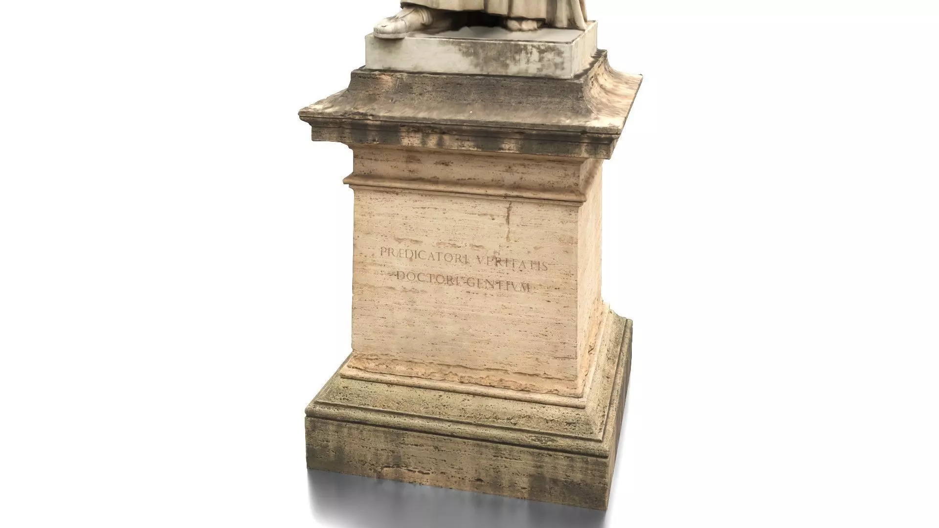 Saint Warrior Statue Low-poly 3D model_3