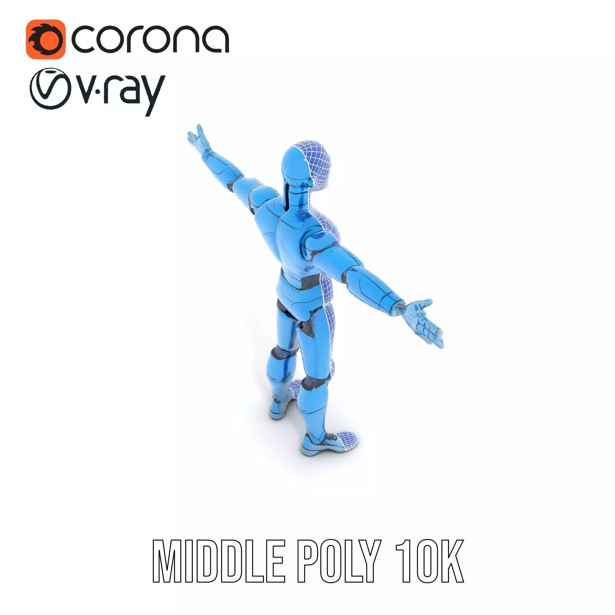 Sapphire Android model pack Low-poly 3D model_11