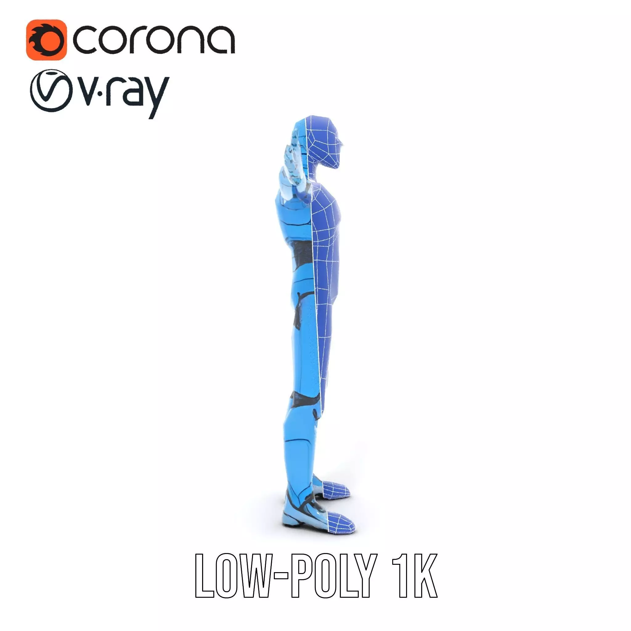 Sapphire Android model pack Low-poly 3D model_12