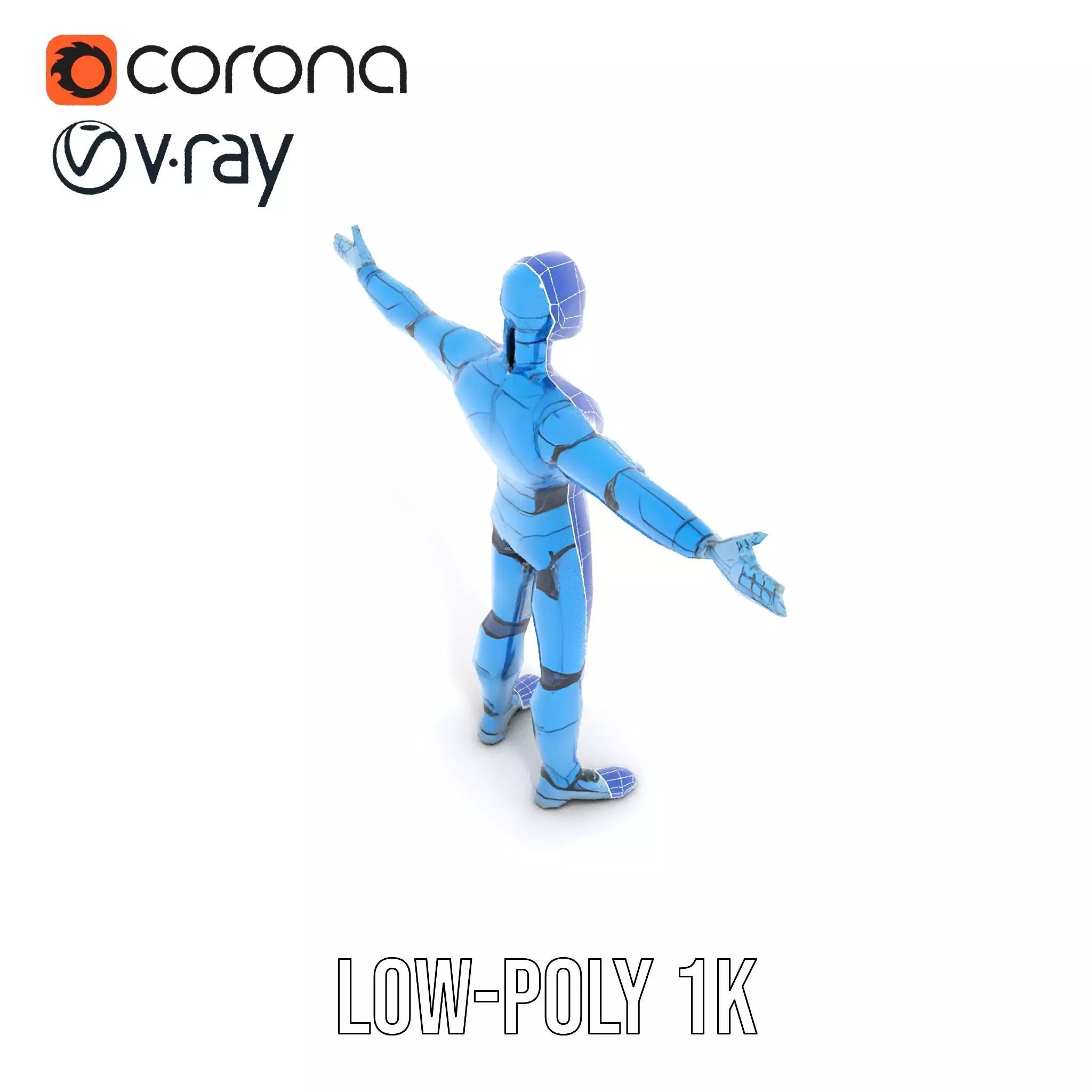 Sapphire Android model pack Low-poly 3D model_23