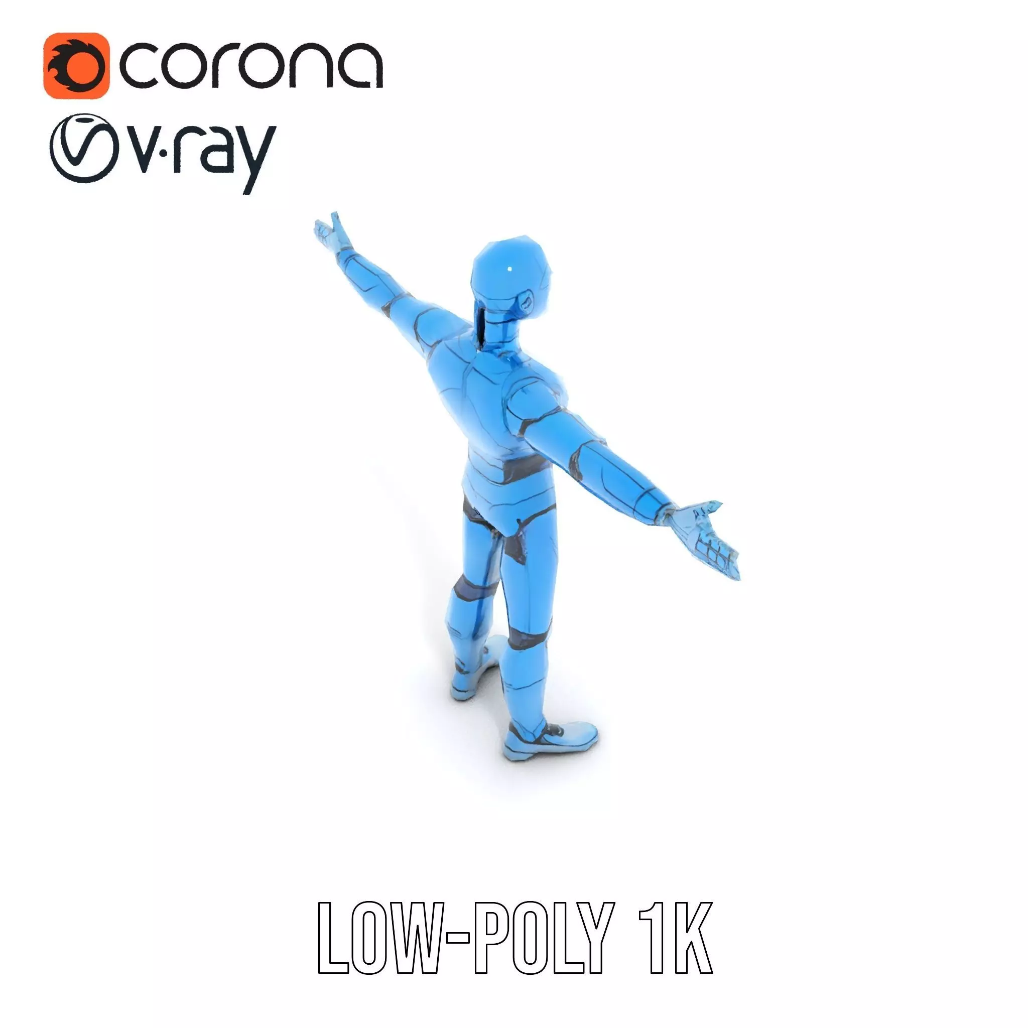 Sapphire Android model pack Low-poly 3D model_9