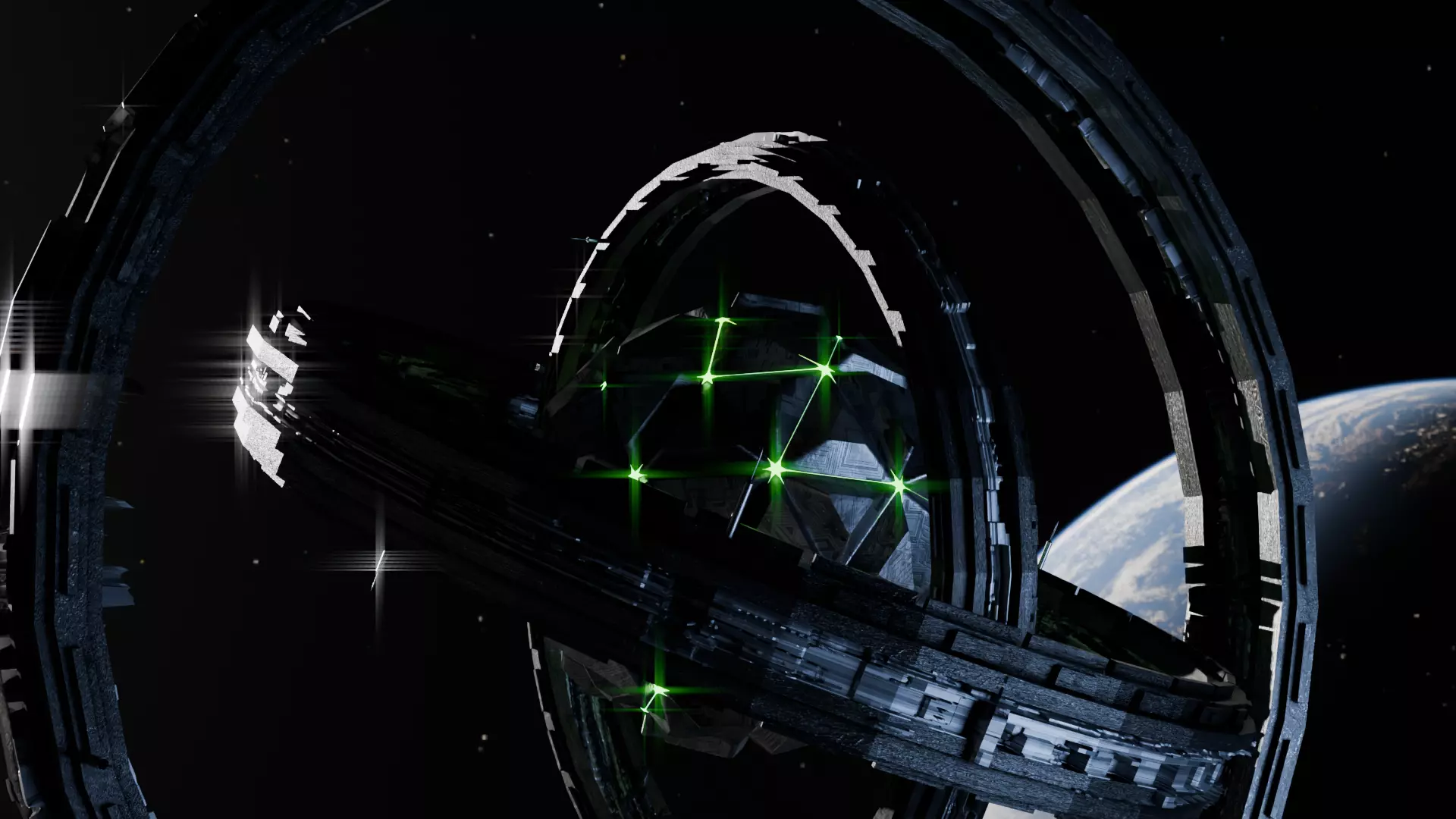 Sci fi sturcture Low-poly 3D model_0