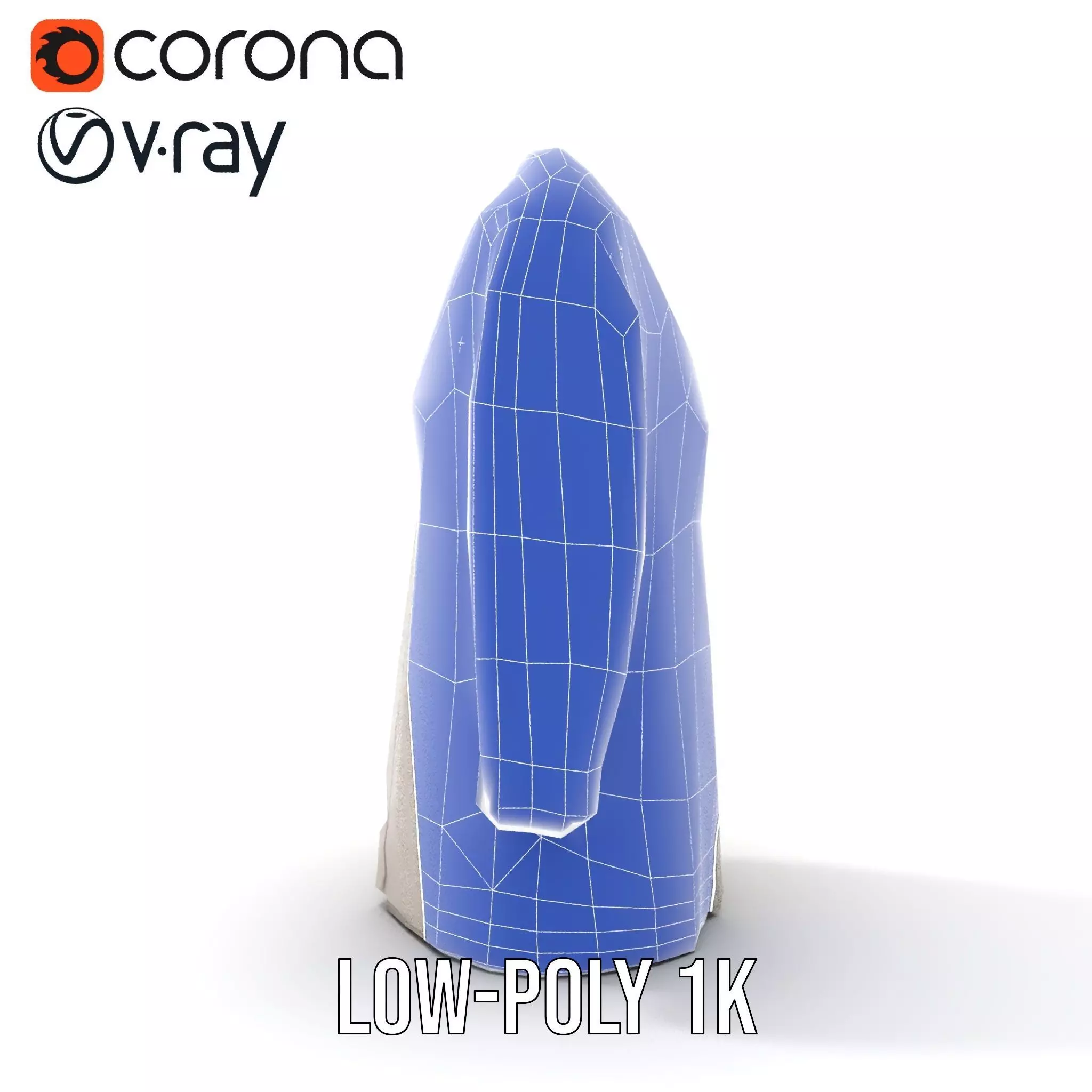 Elegant Grey Coat model pack Low-poly 3D model_22