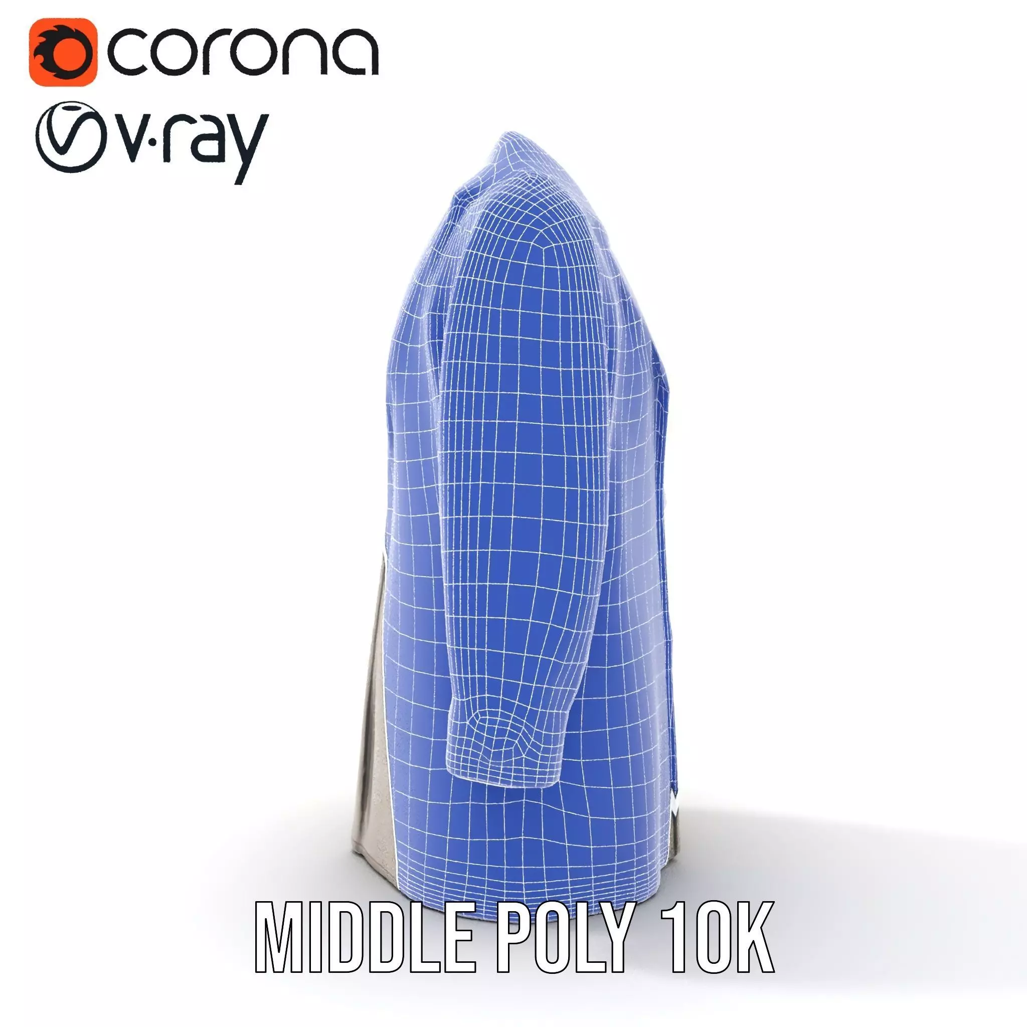 Elegant Grey Coat model pack Low-poly 3D model_29