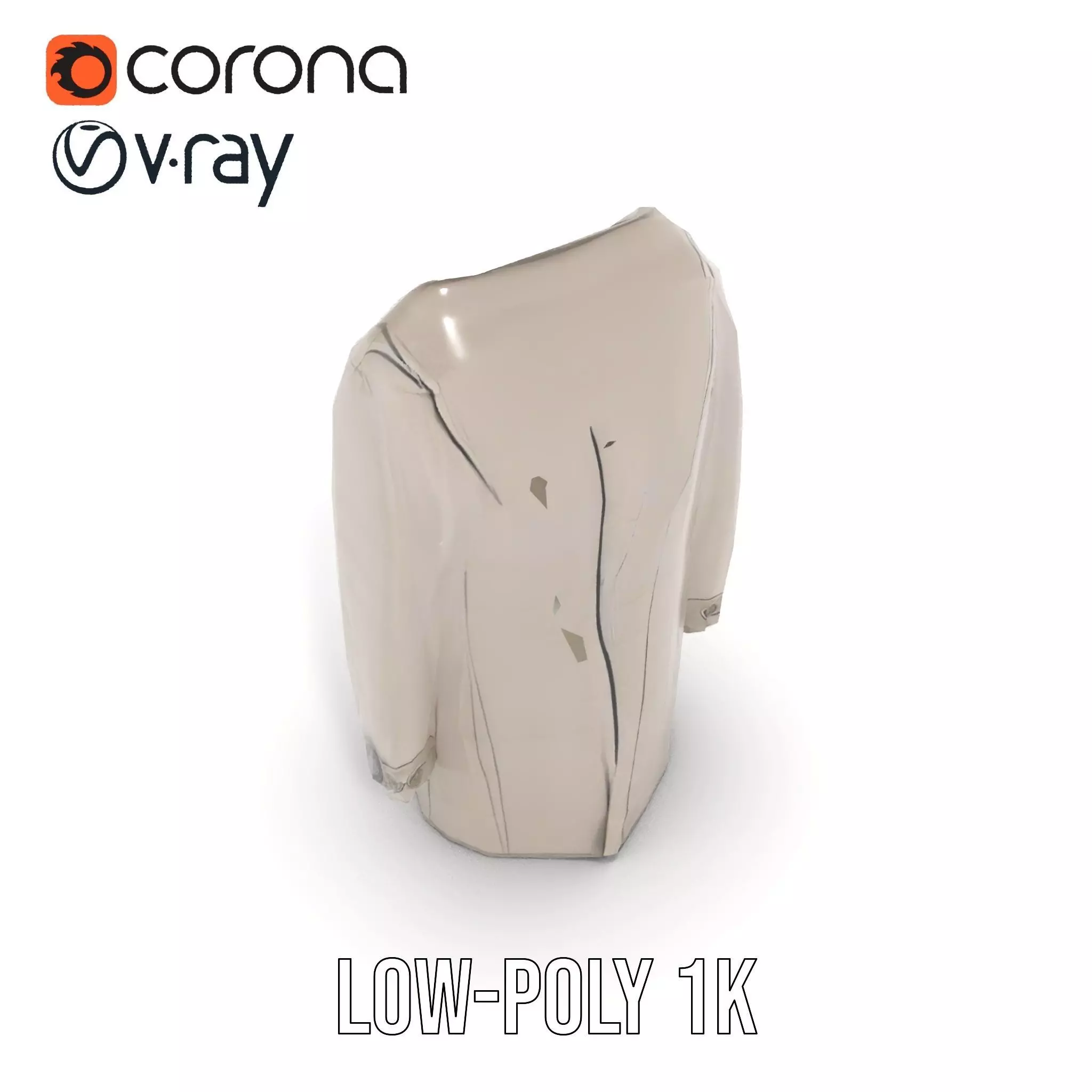 Elegant Grey Coat model pack Low-poly 3D model_16