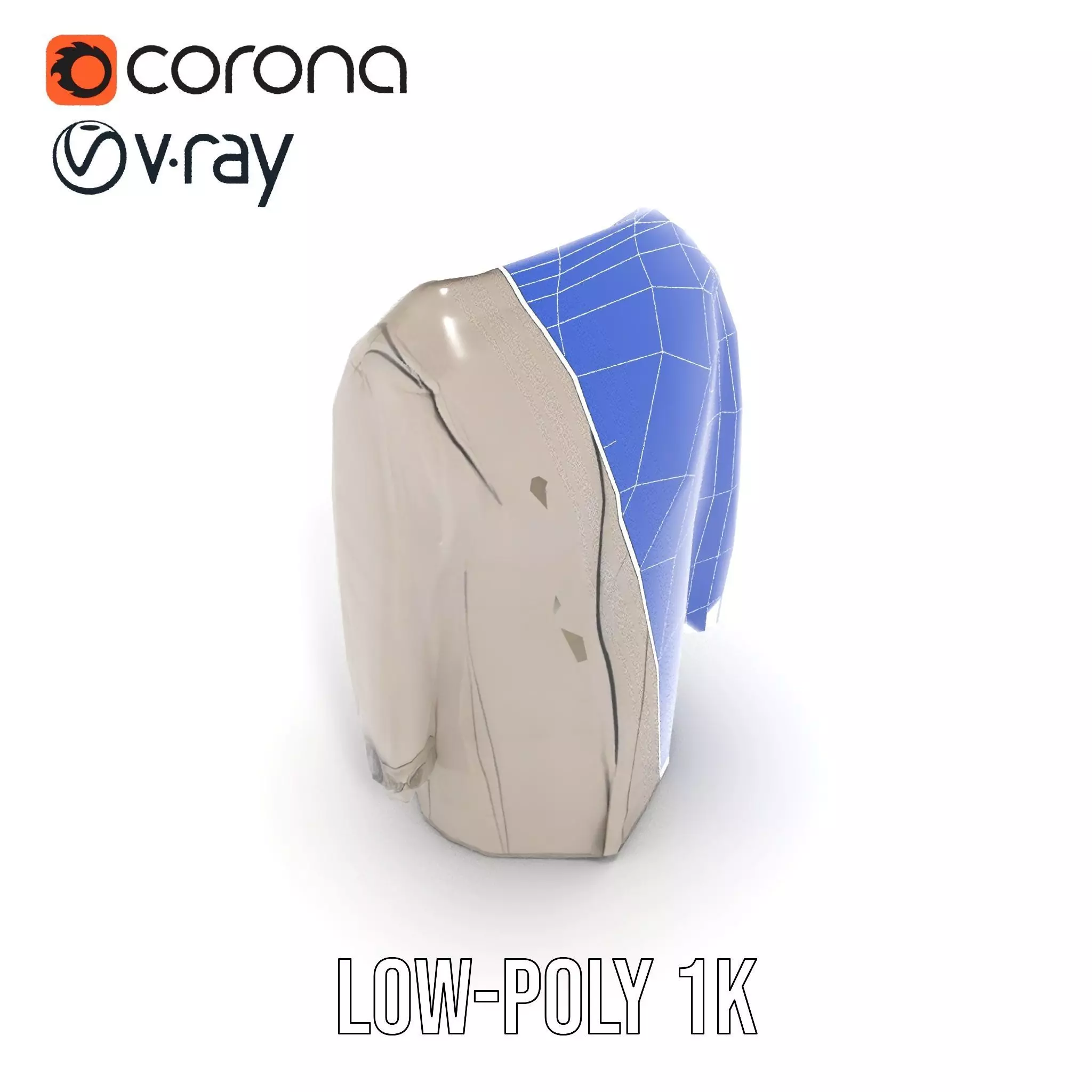 Elegant Grey Coat model pack Low-poly 3D model_25