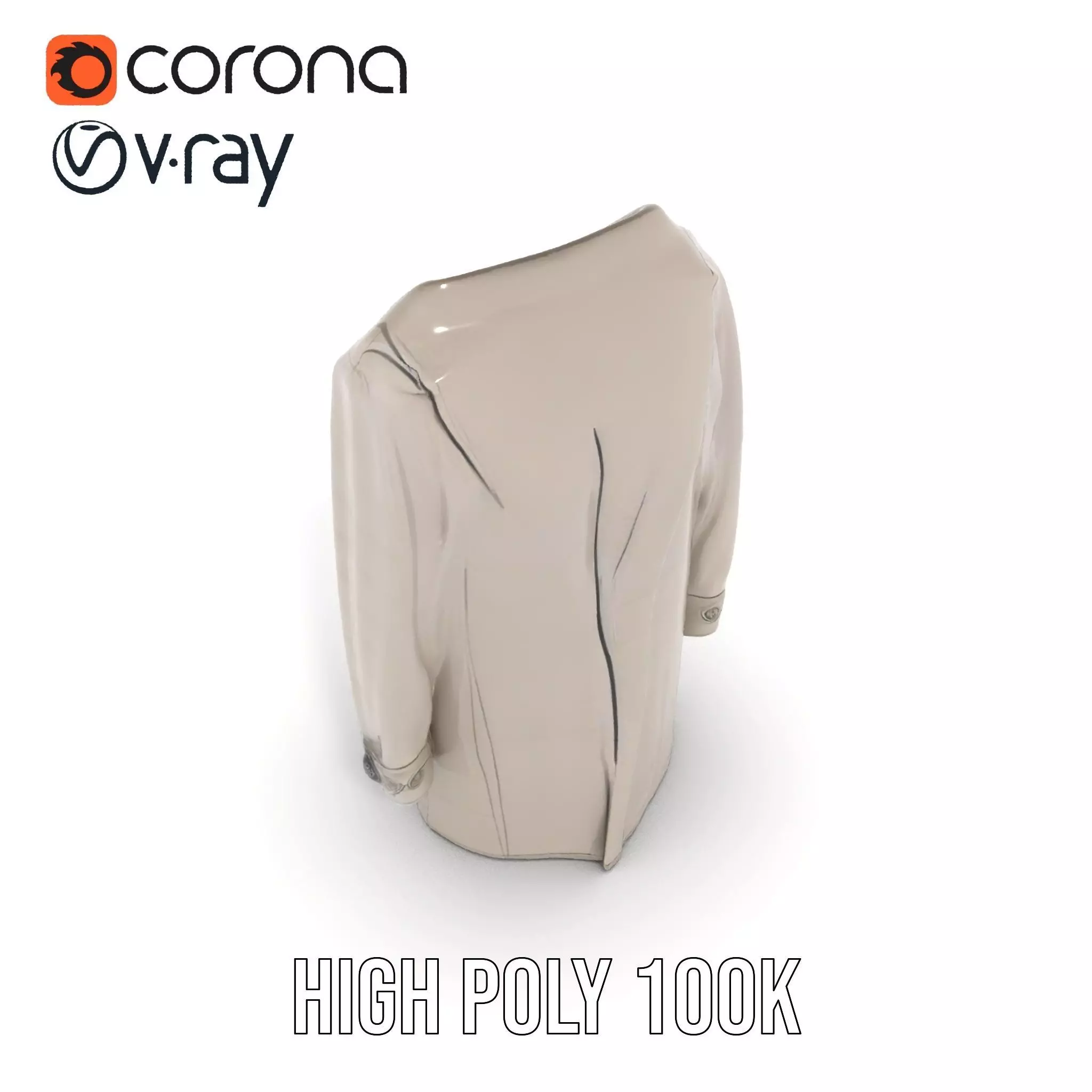 Elegant Grey Coat model pack Low-poly 3D model_23