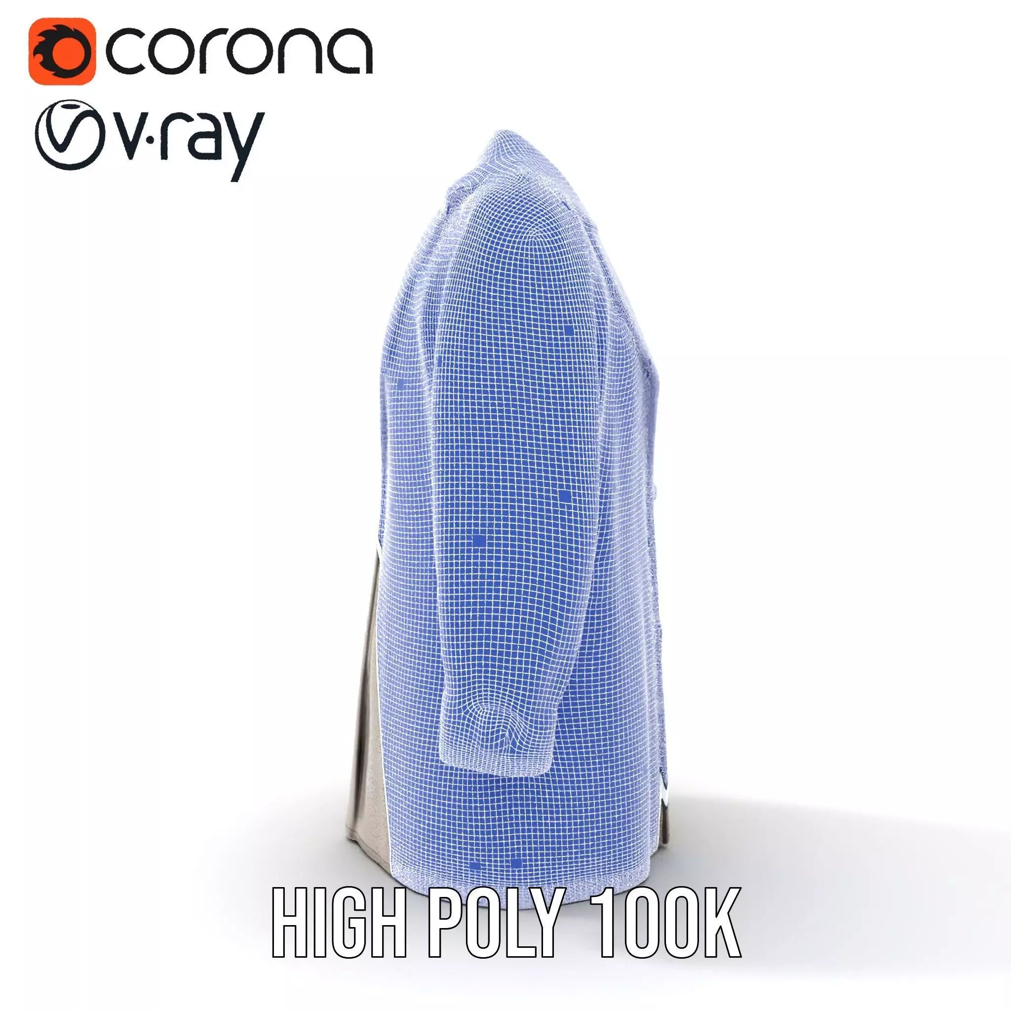 Elegant Grey Coat model pack Low-poly 3D model_33