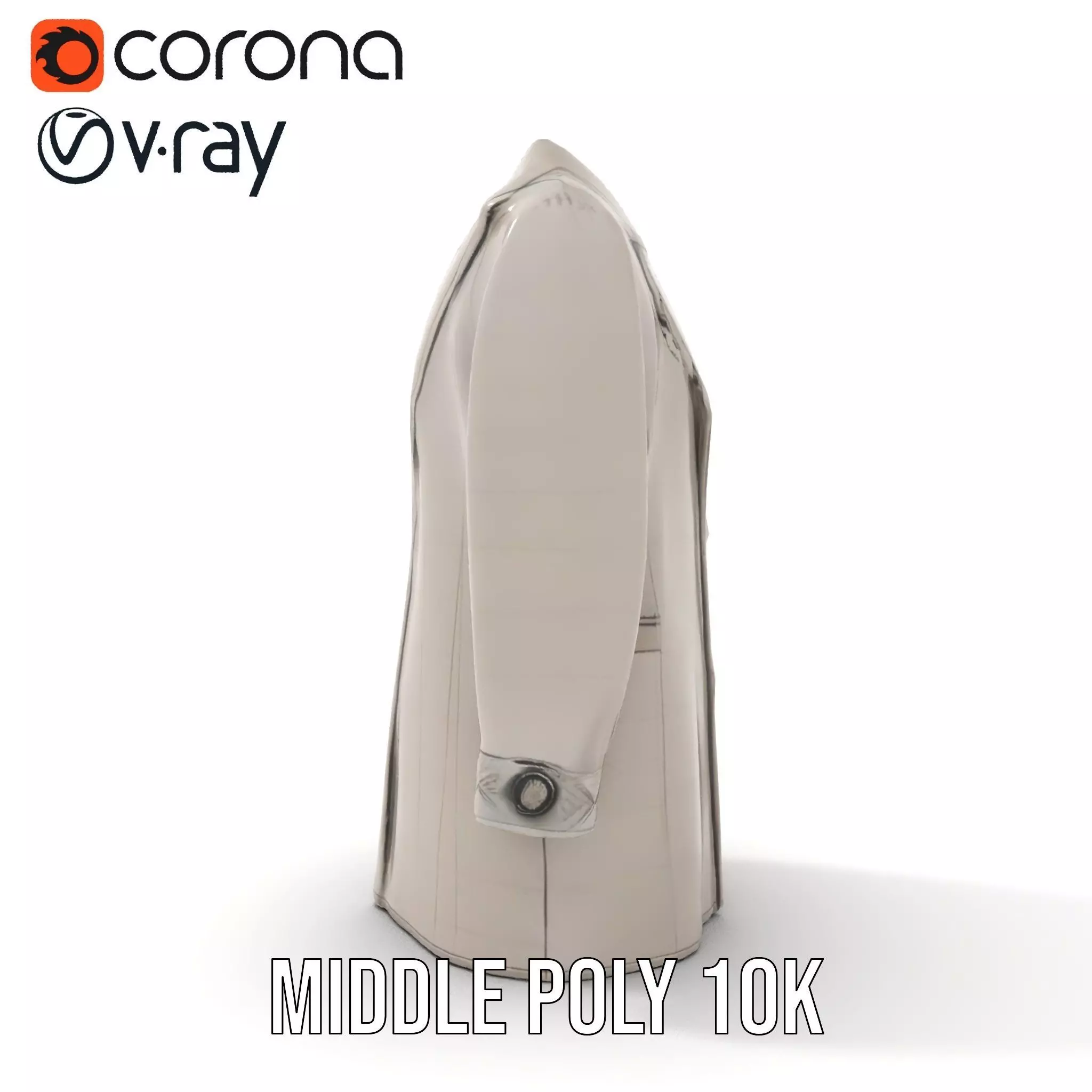 Elegant Grey Coat model pack Low-poly 3D model_24