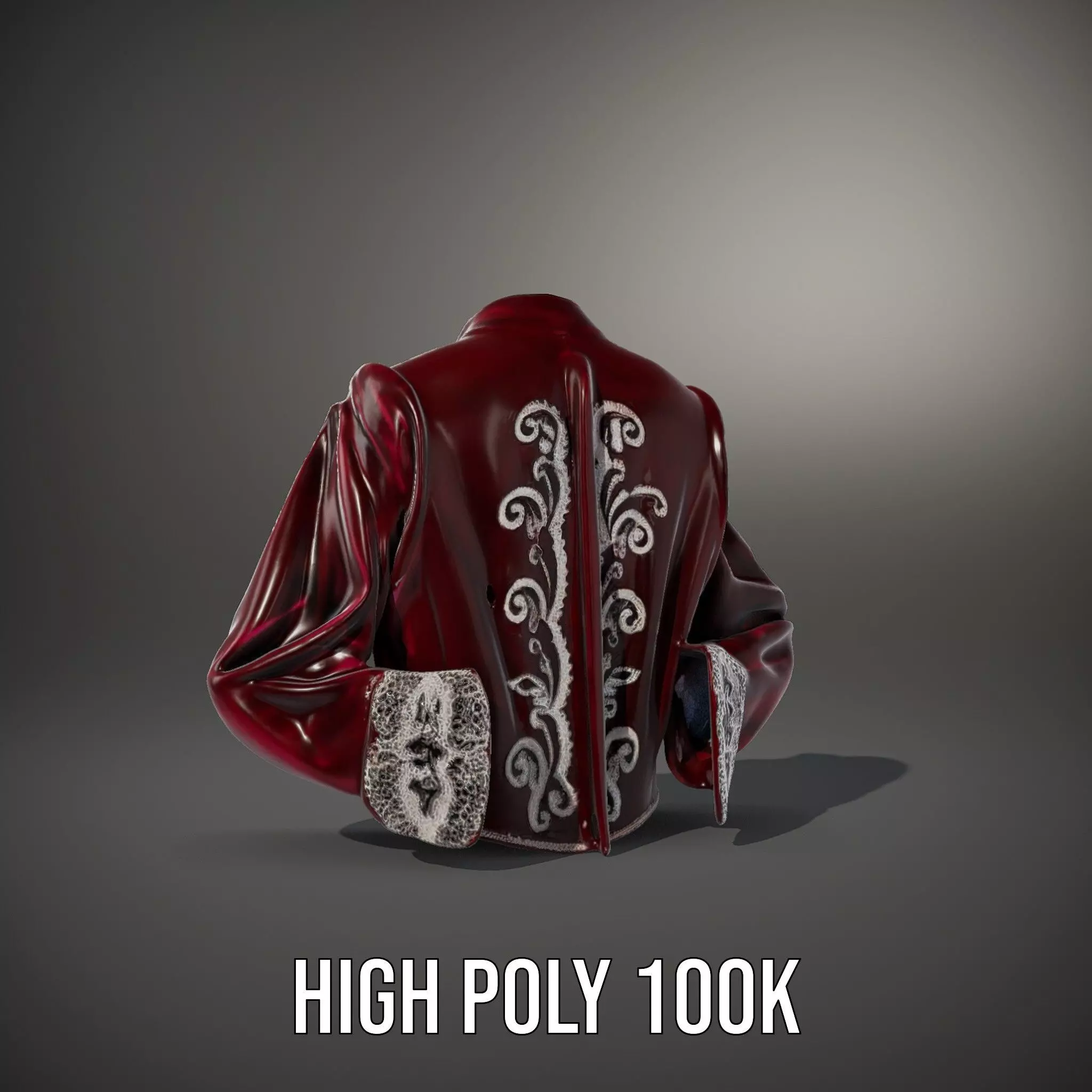 Elegant Velvet Jacket model pack Low-poly 3D model_8