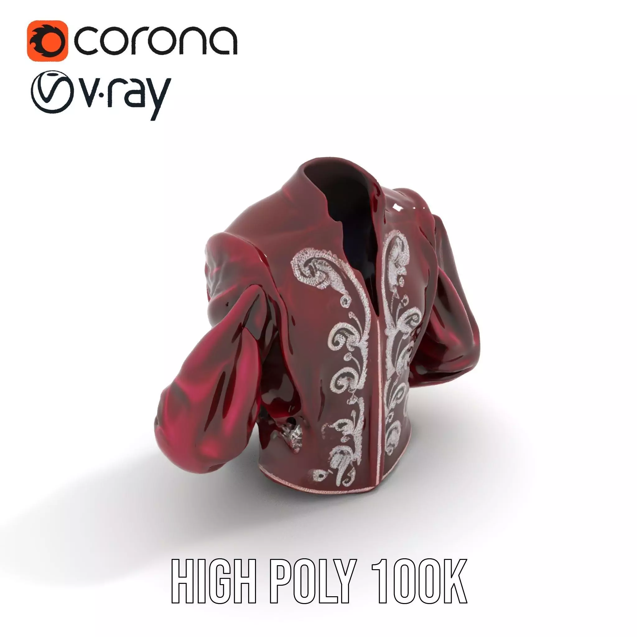 Elegant Velvet Jacket model pack Low-poly 3D model_17