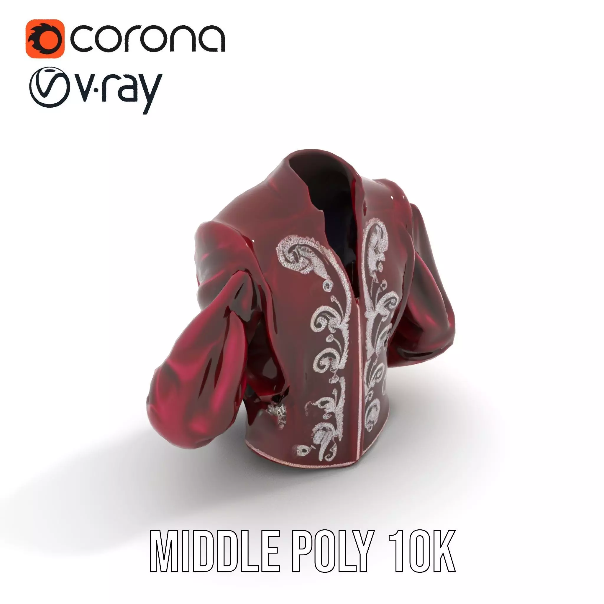 Elegant Velvet Jacket model pack Low-poly 3D model_18