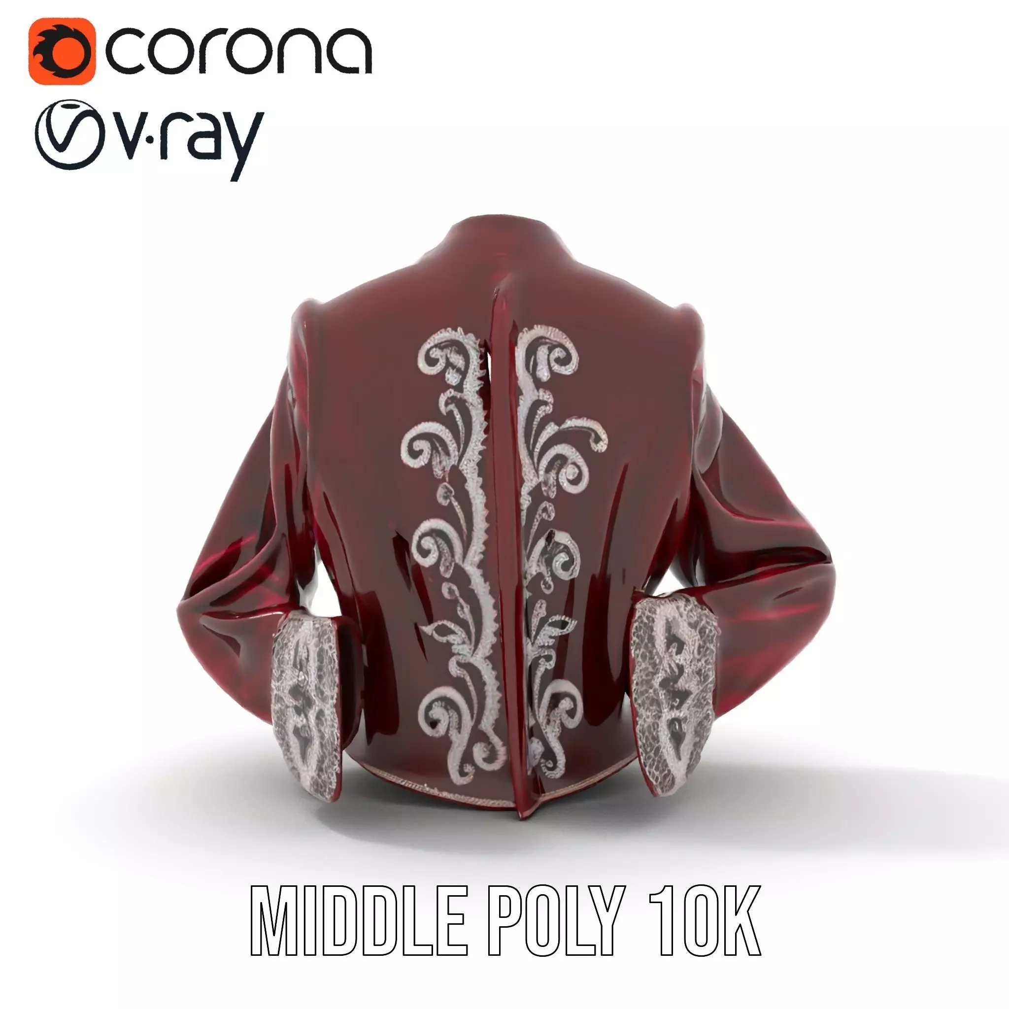 Elegant Velvet Jacket model pack Low-poly 3D model_5