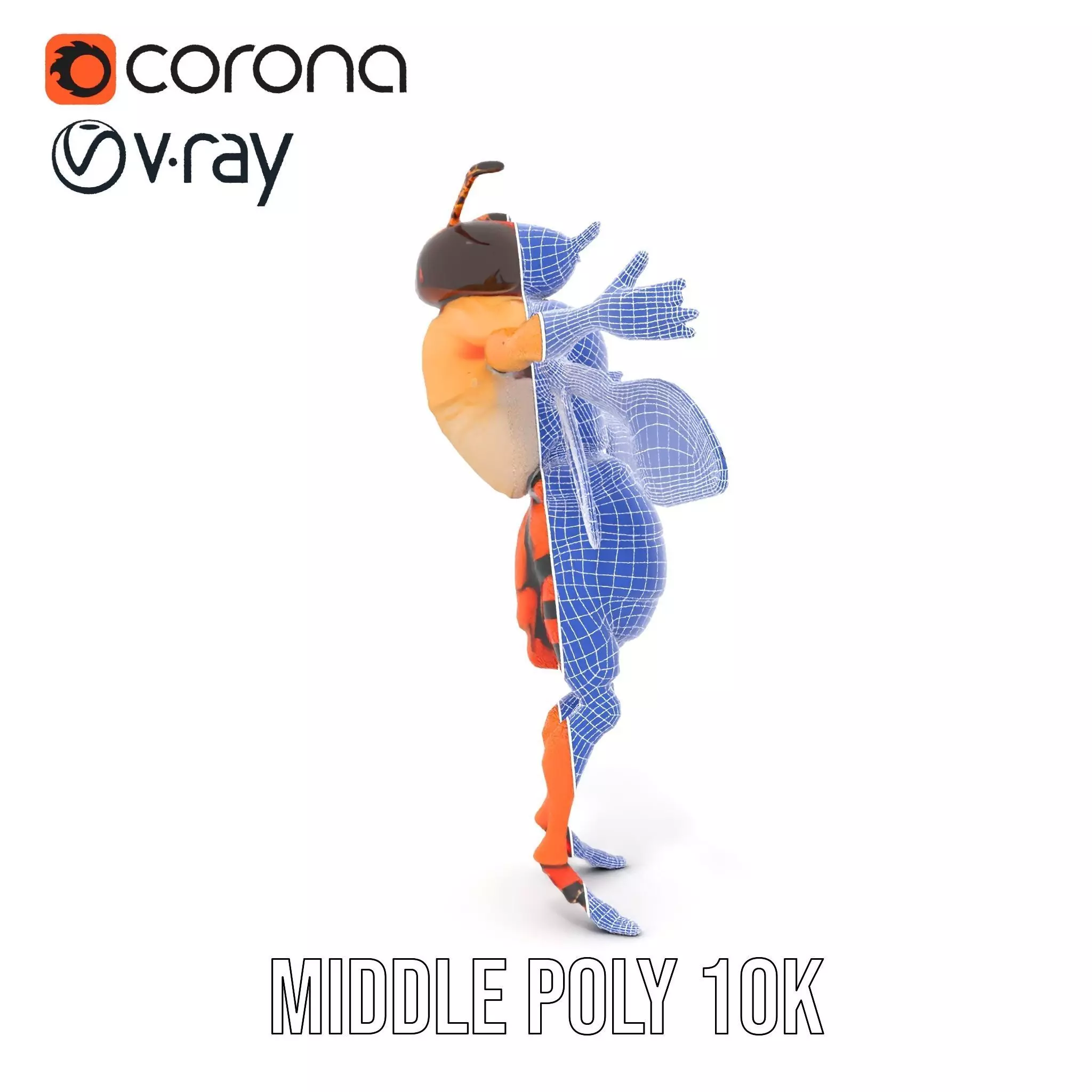 Hornet Hybrid Creature model pack Low-poly 3D model_24