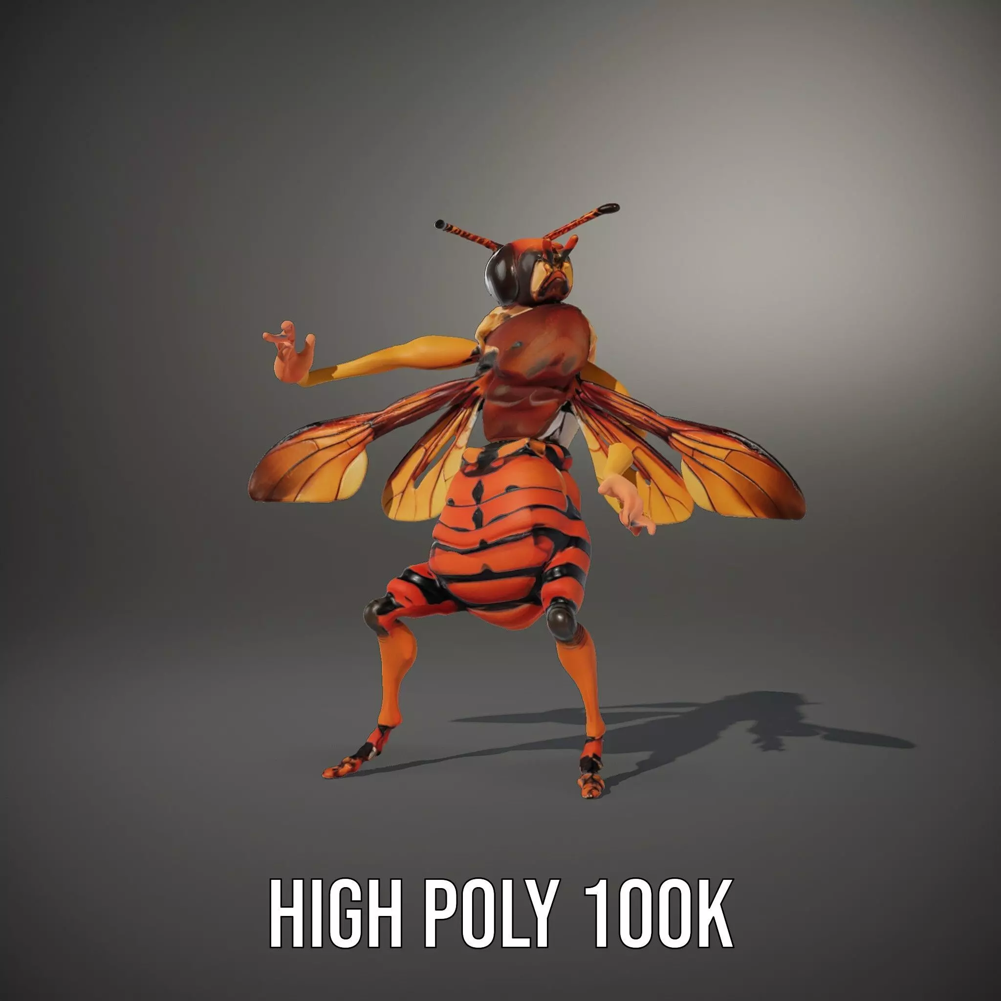 Hornet Hybrid Creature model pack Low-poly 3D model_10