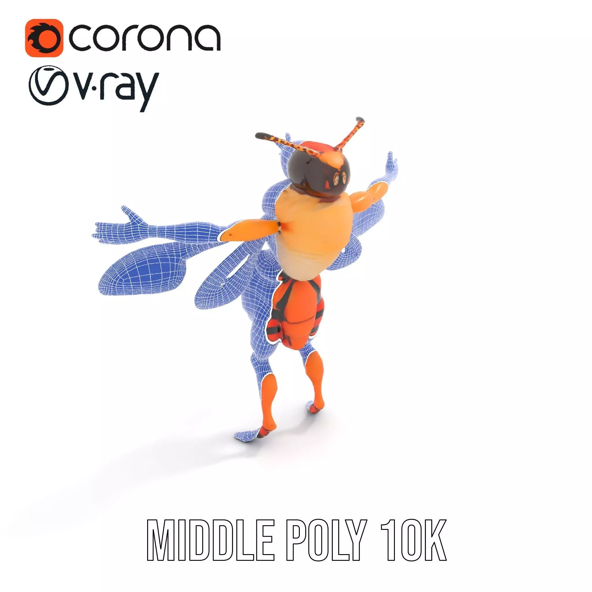 Hornet Hybrid Creature model pack Low-poly 3D model_13