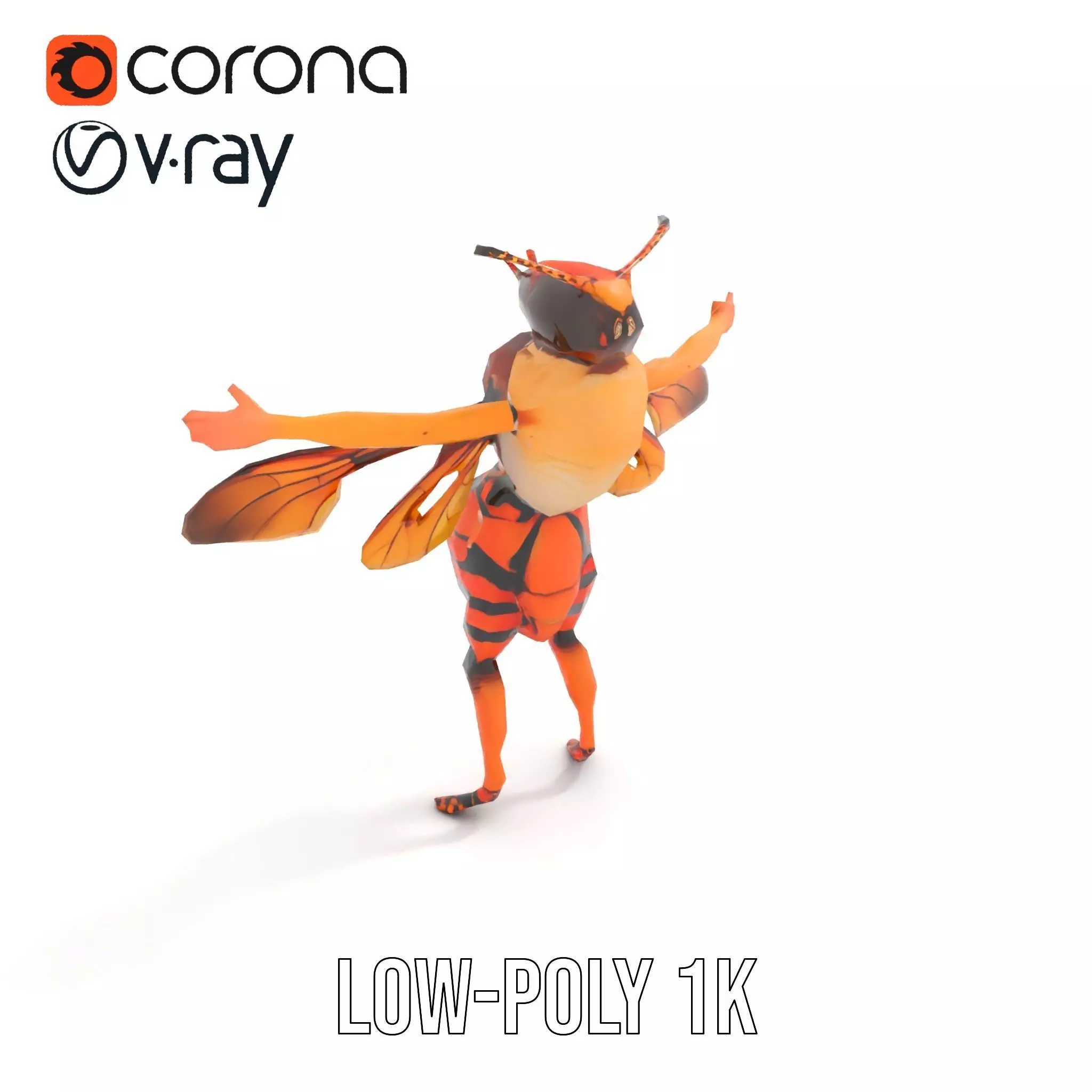 Hornet Hybrid Creature model pack Low-poly 3D model_7