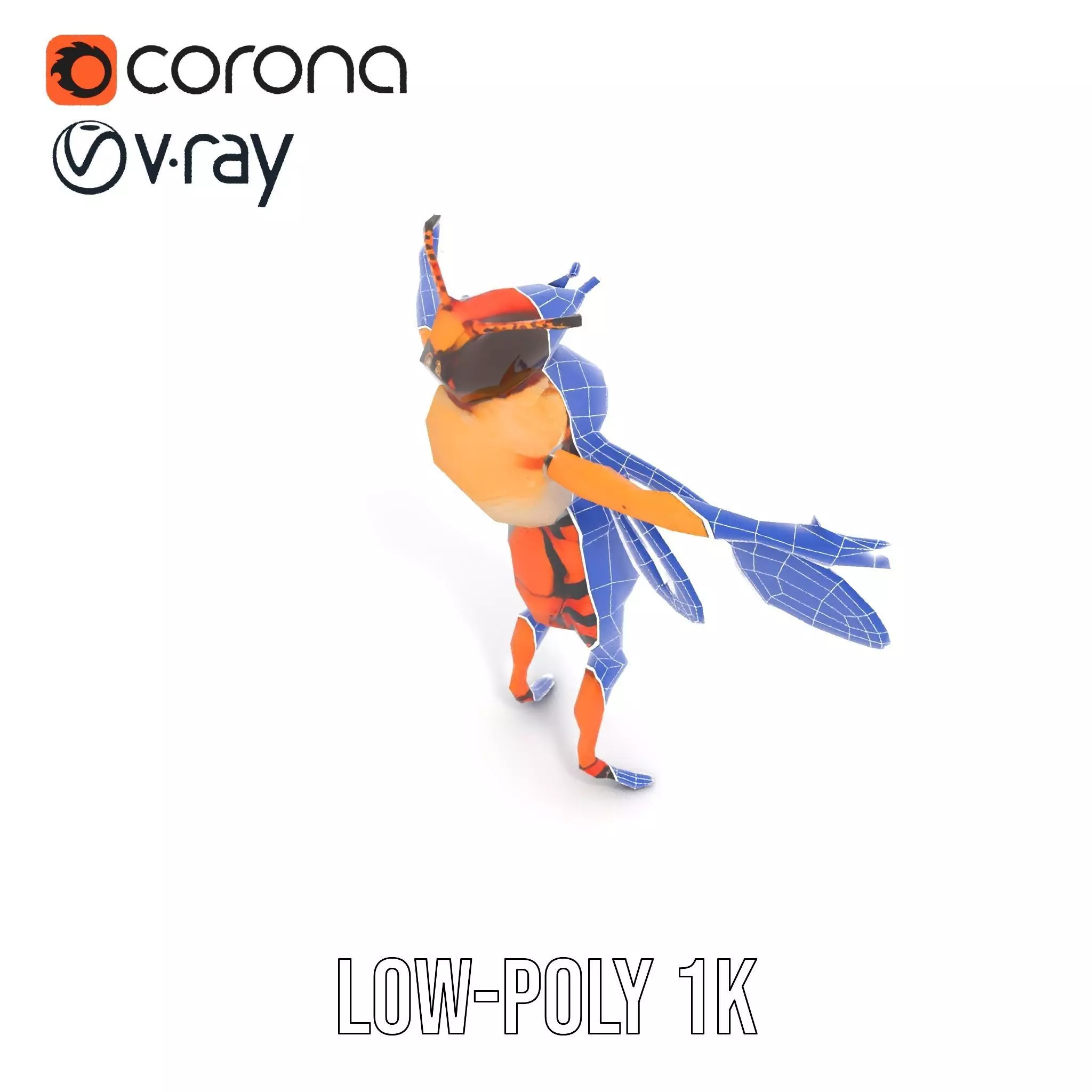 Hornet Hybrid Creature model pack Low-poly 3D model_25