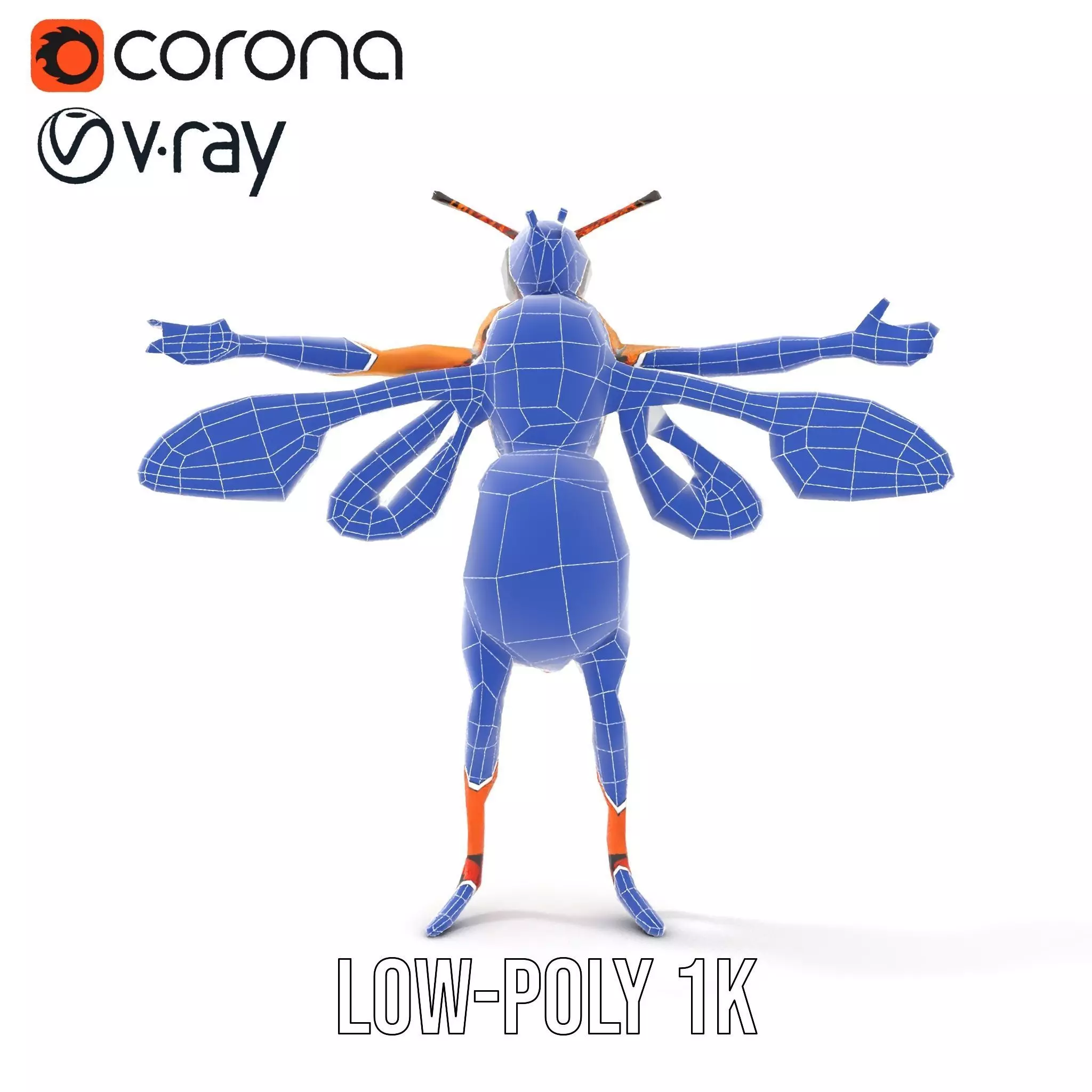 Hornet Hybrid Creature model pack Low-poly 3D model_31