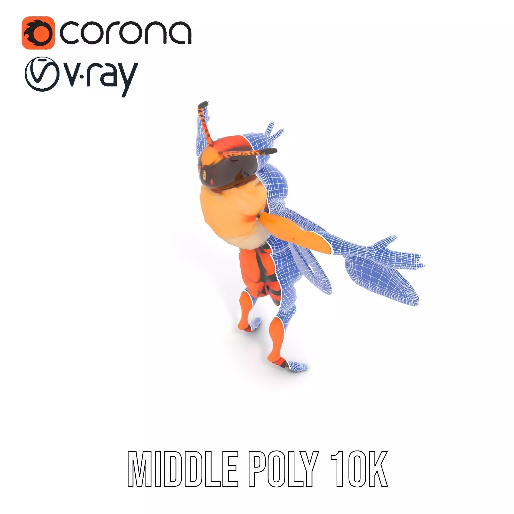 Hornet Hybrid Creature model pack Low-poly 3D model_30